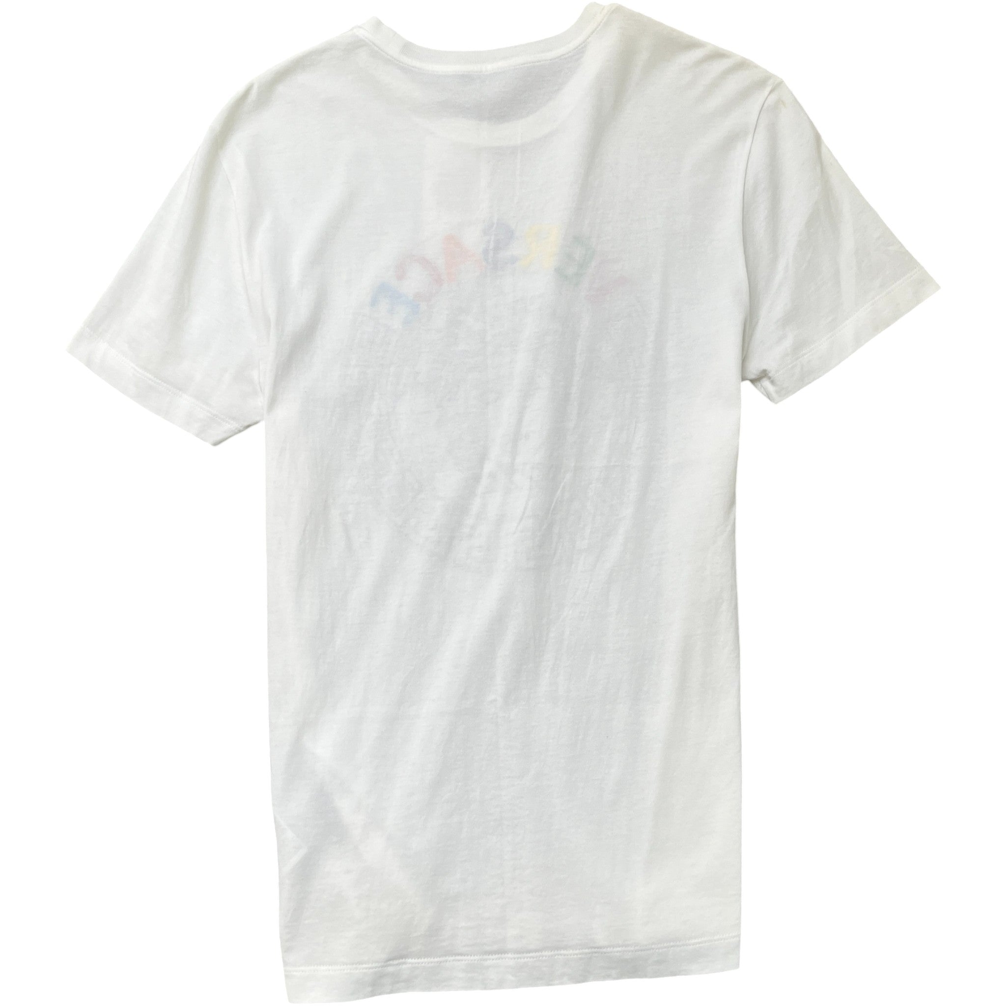 Men's Embroidered Logo T-Shirt White Size S