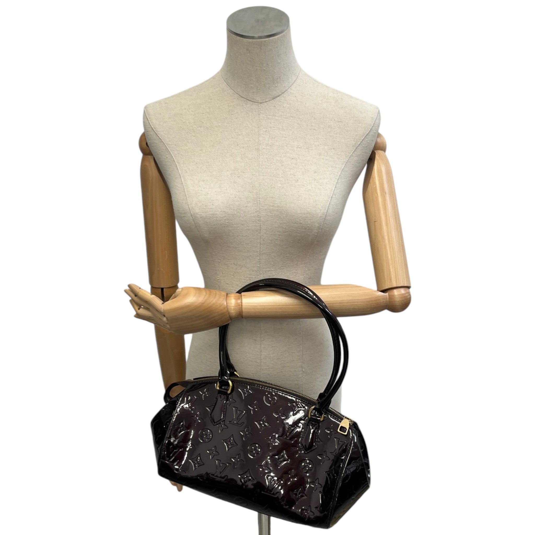 Women's Monogram Vernis Sherwood Pm Bag Burgundy