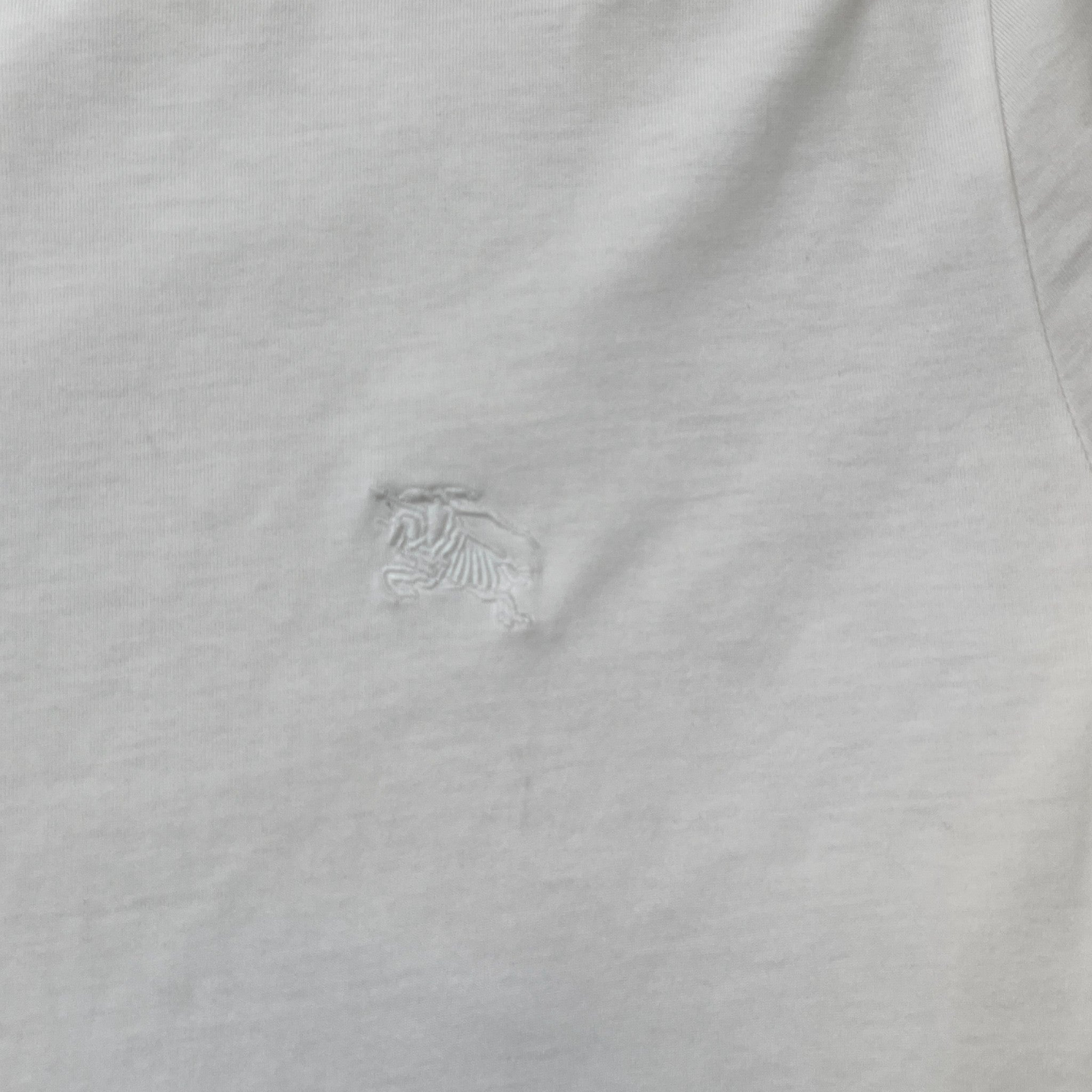 Men's Embroidered Logo T-Shirt White Size L