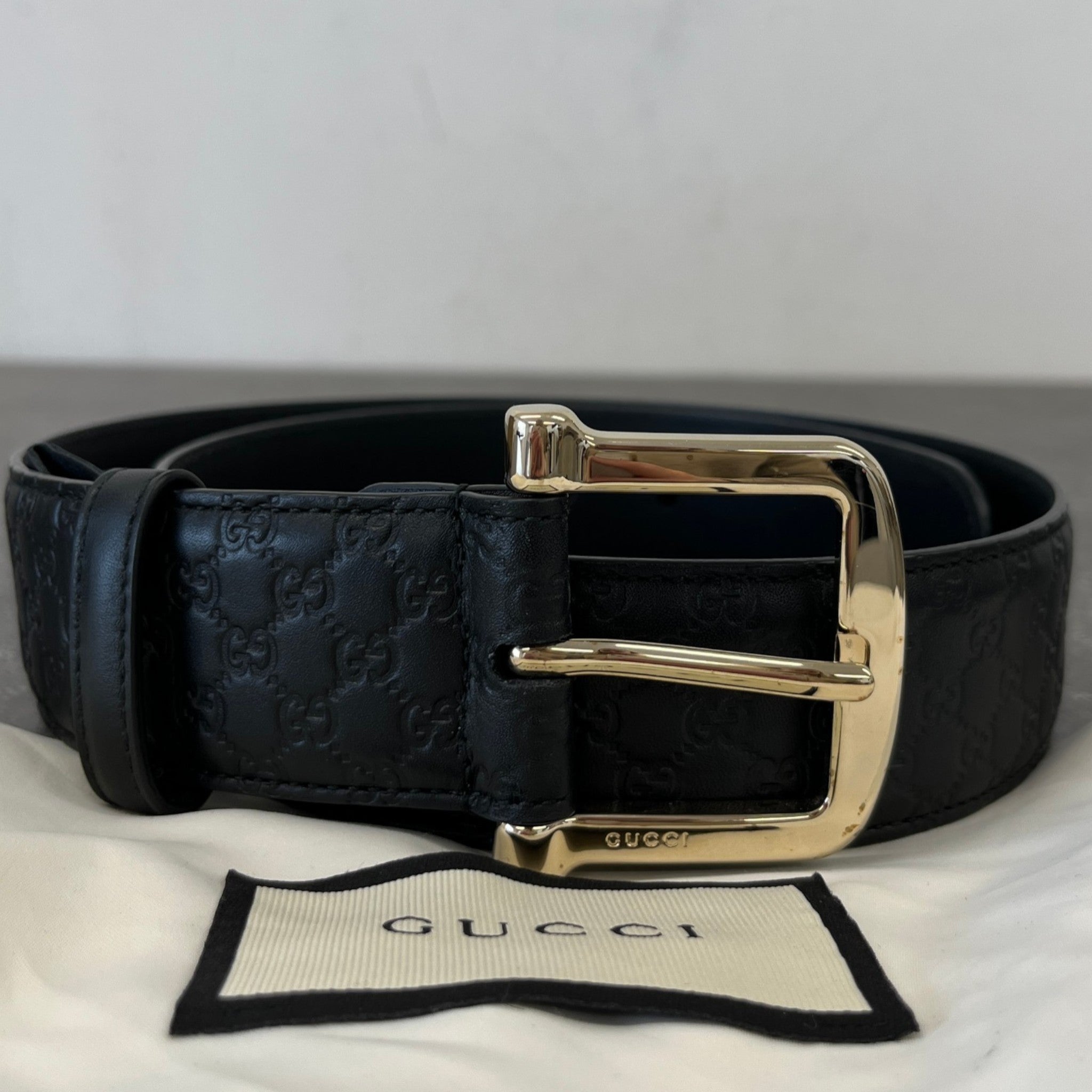 Women's Gg Supreme Belt Black Size Waist 32"