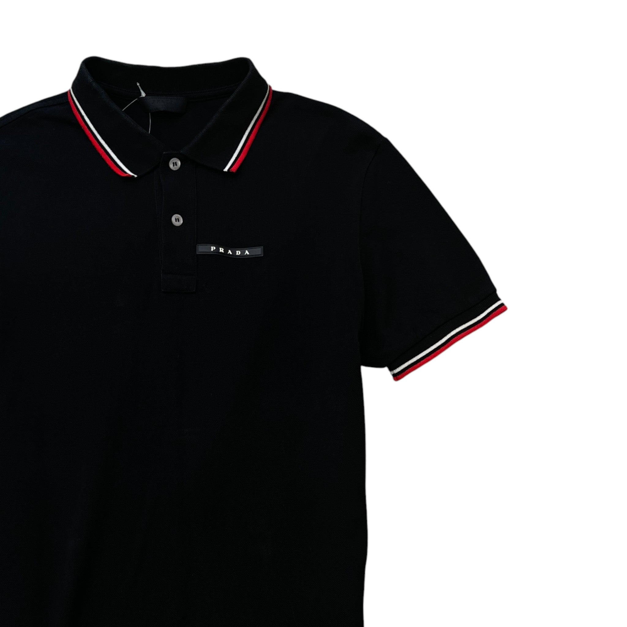 Men's Tab Logo Polo Shirt Black Size M