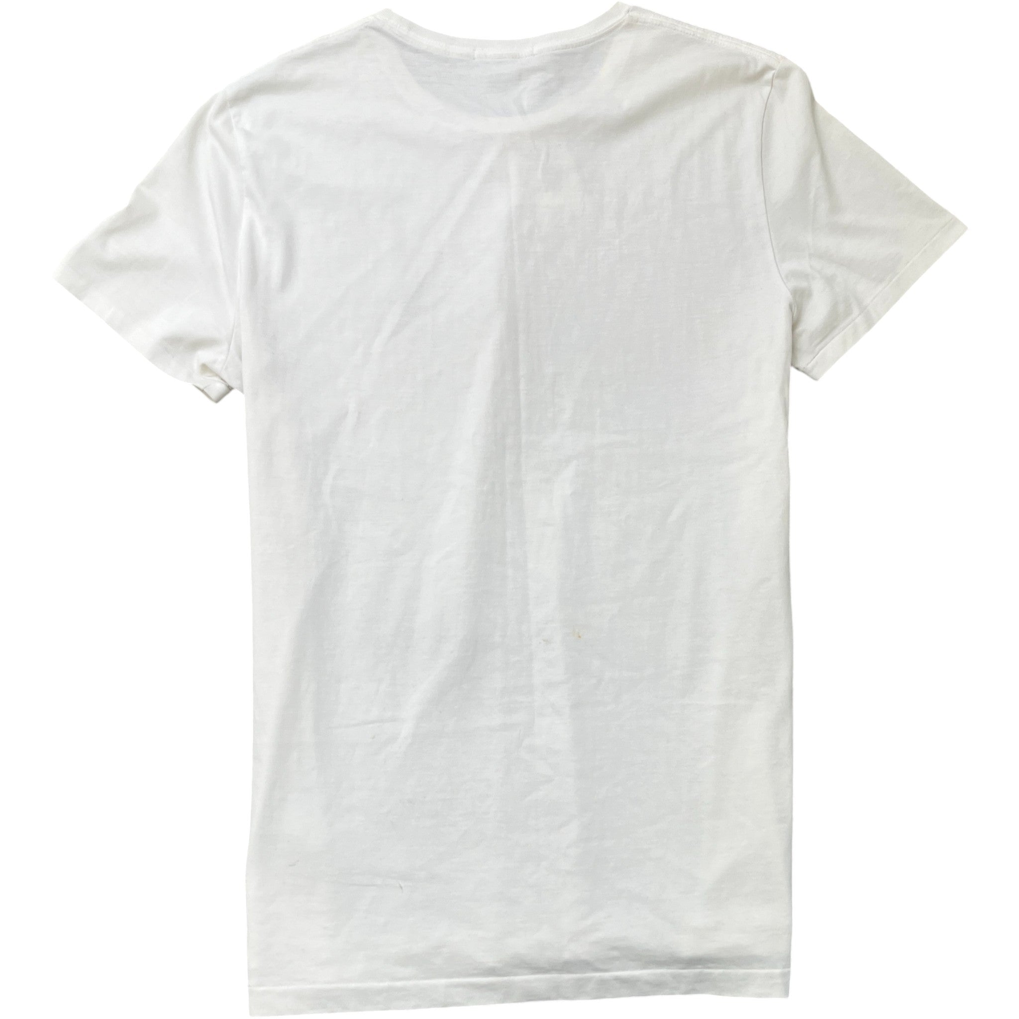 Men's Embroidered Logo T-Shirt White Size L