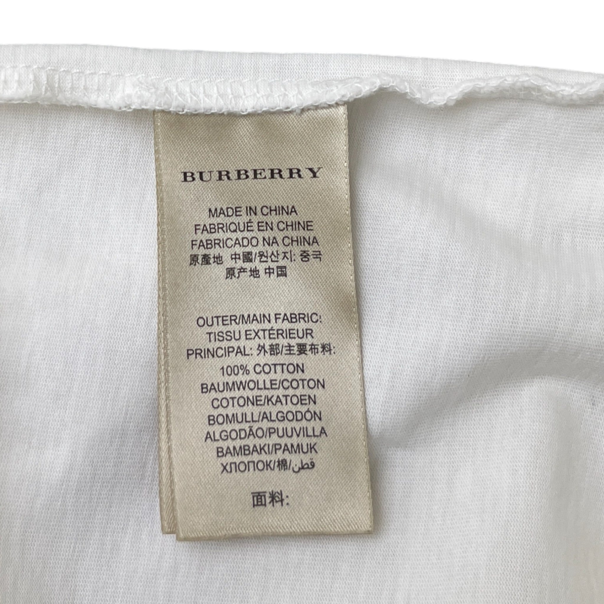 Men's Embroidered Logo T-Shirt White Size L