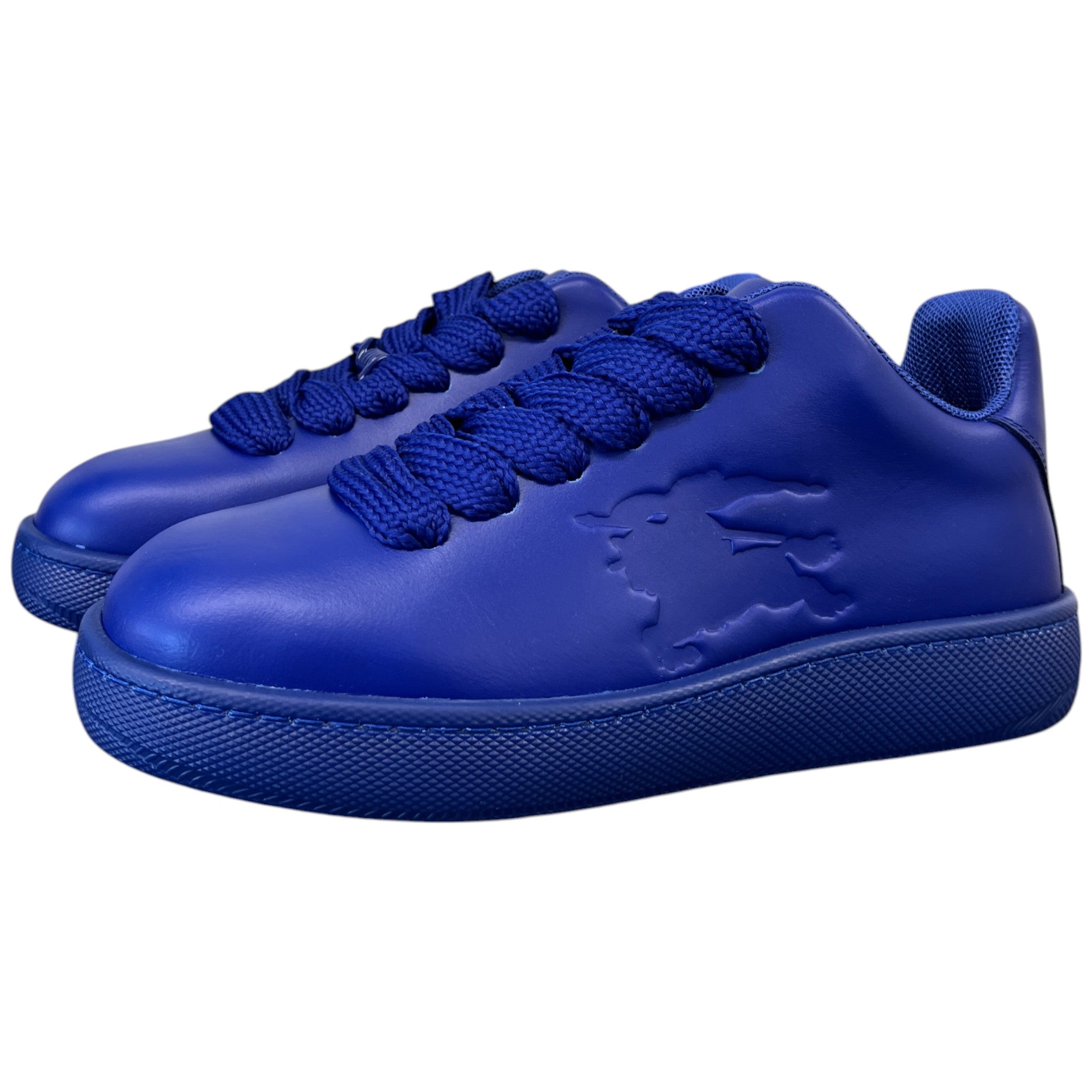 Men's Leather Box Low Trainers Blue Size EU 40 / UK 6