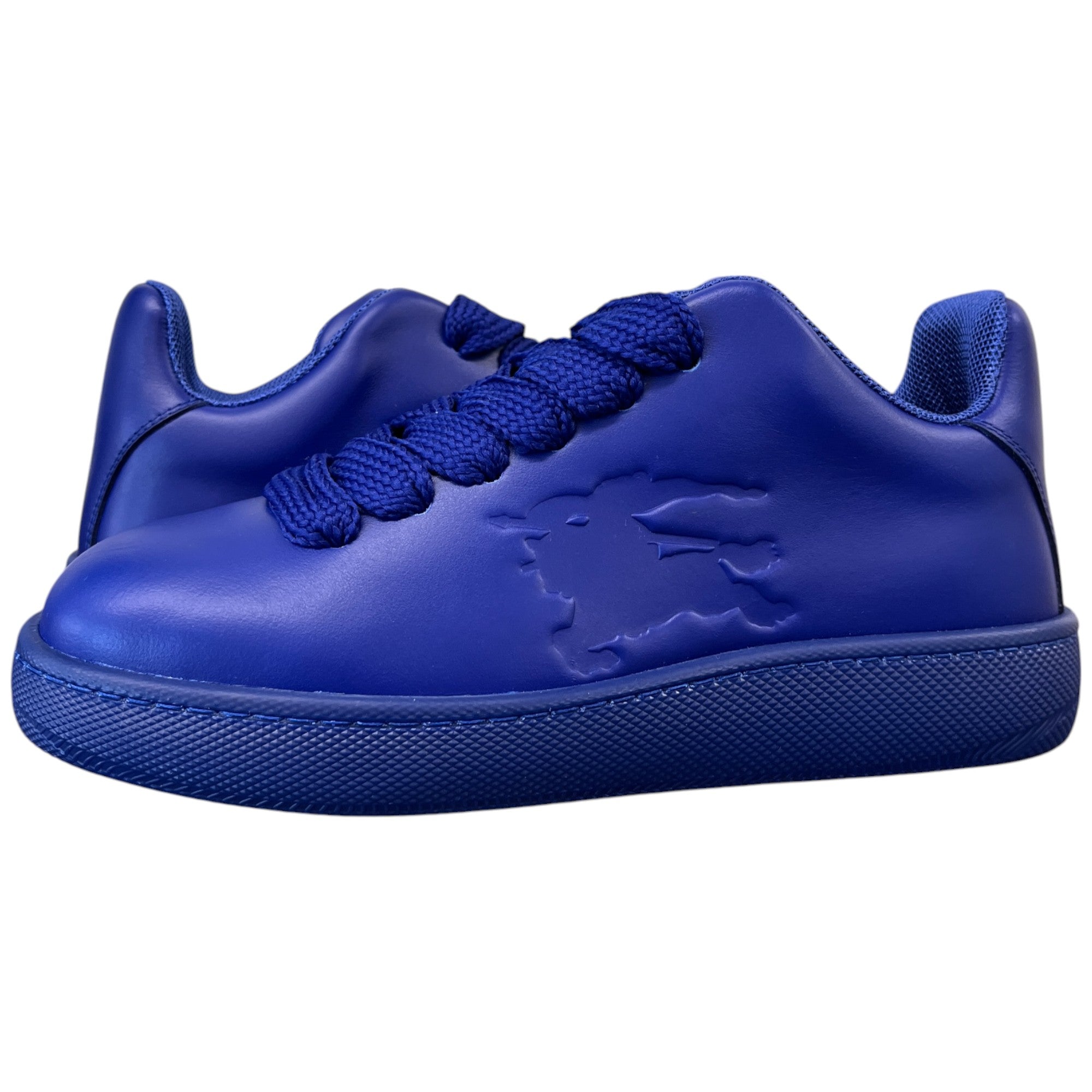 Men's Leather Box Low Trainers Blue Size EU 40 / UK 6