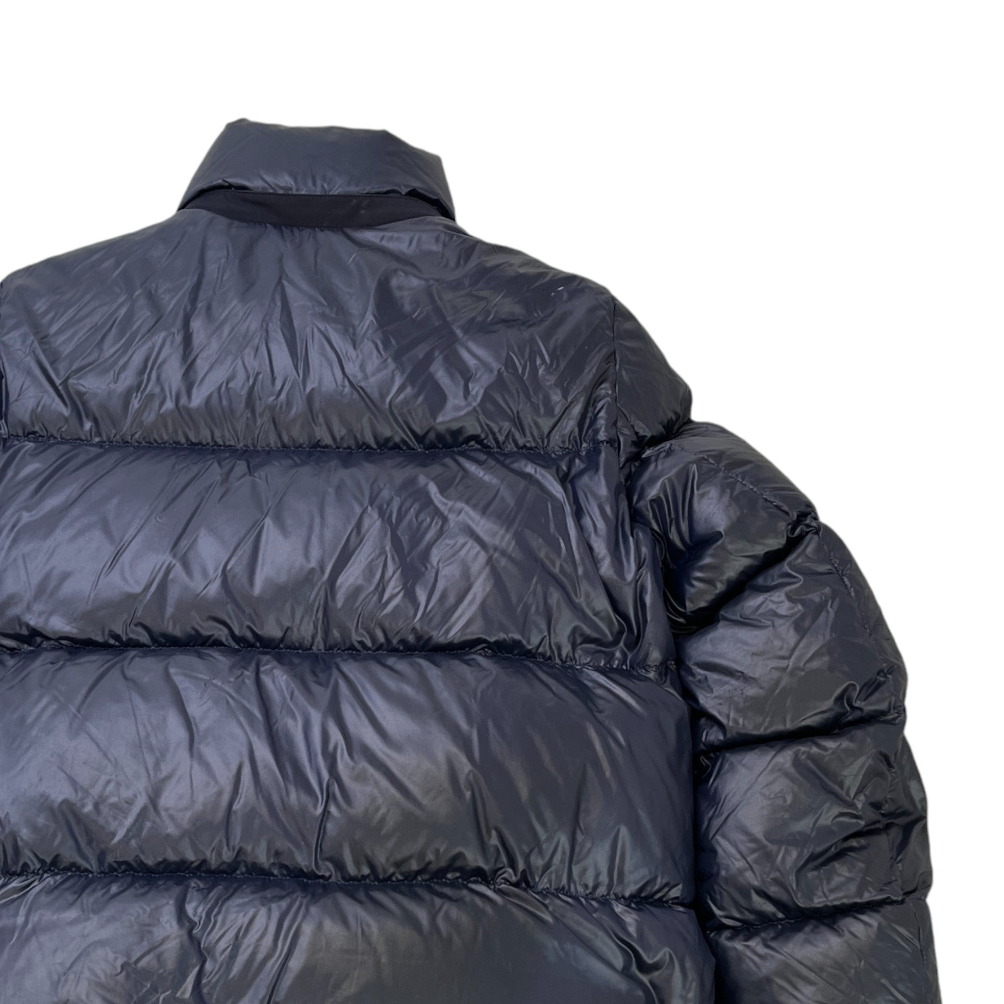 Women's Cropped Logo Down Jacket Navy Size M