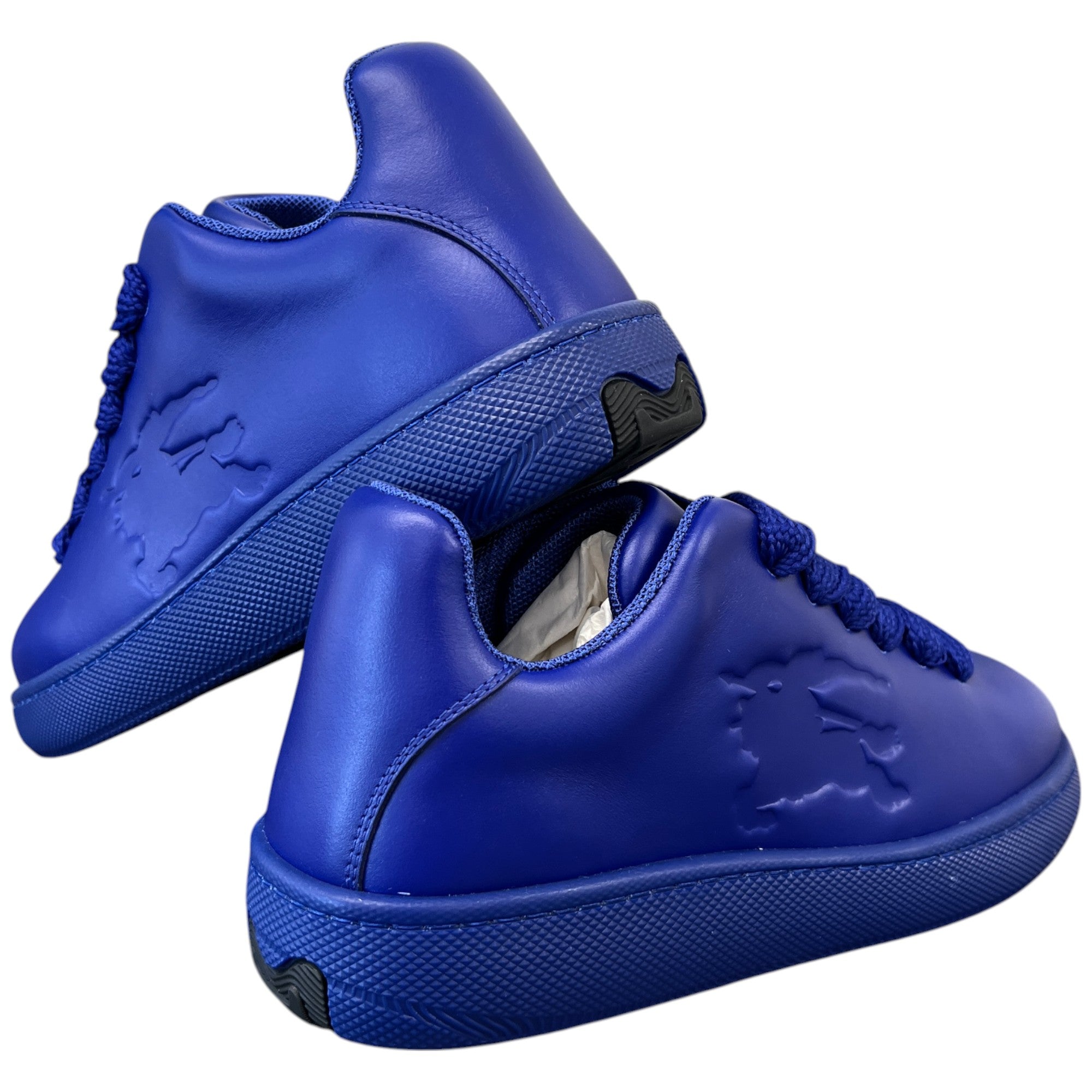 Men's Leather Box Low Trainers Blue Size EU 40 / UK 6