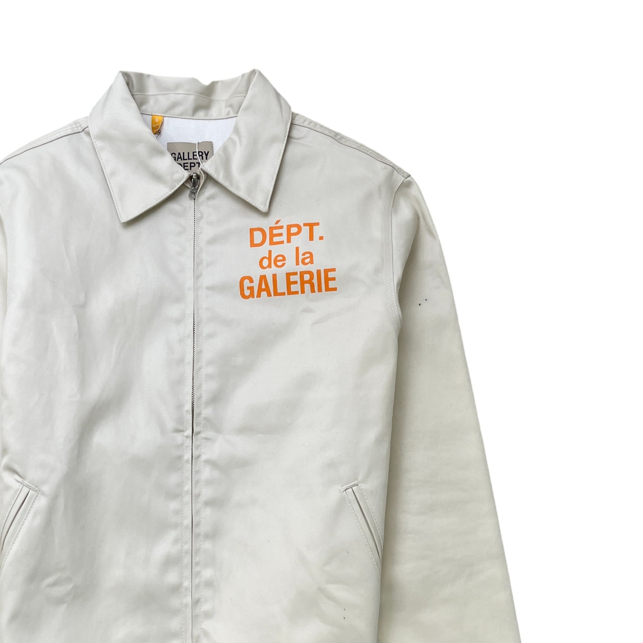 Men's Montecito Logo Print Jacket Cream Size S