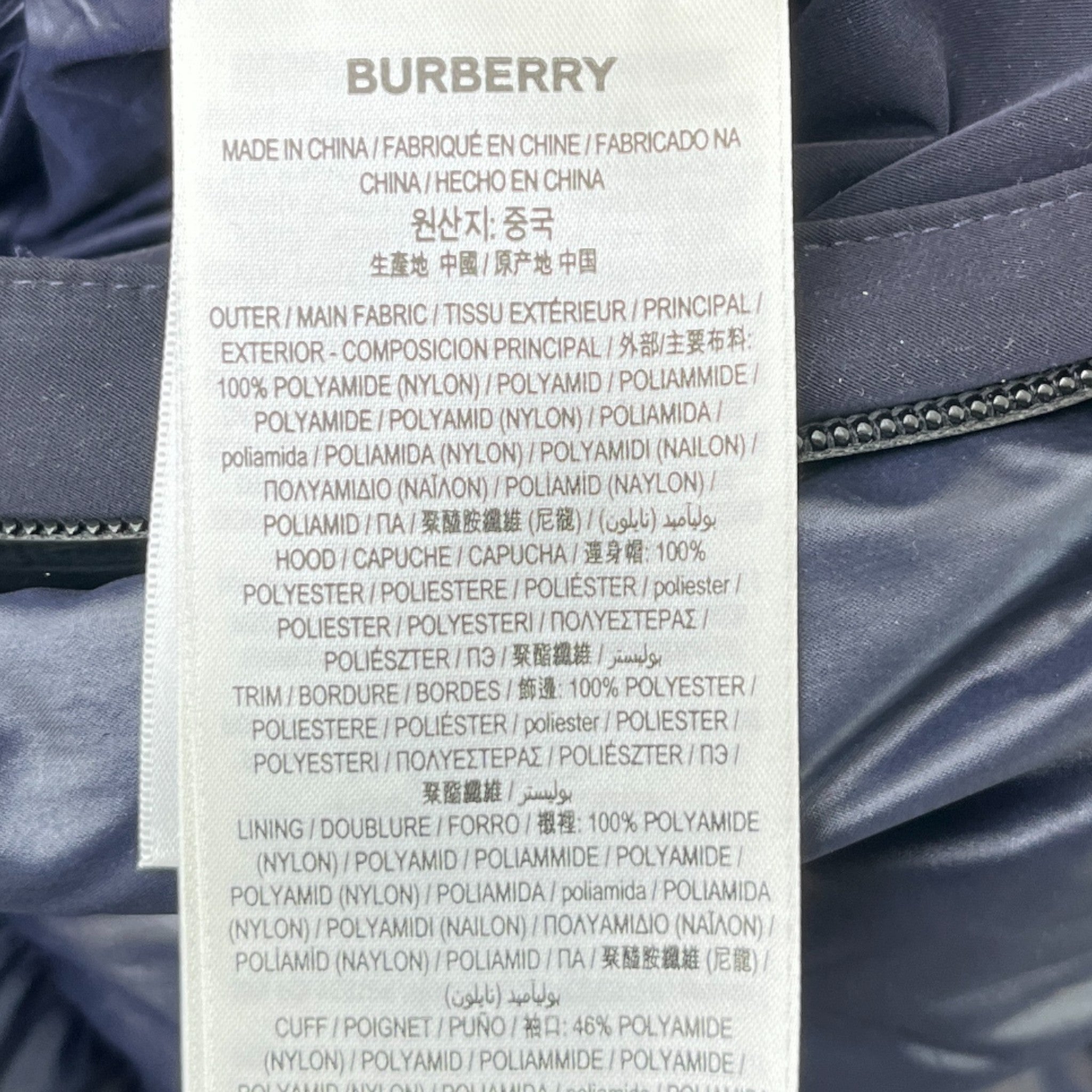 Women's Cropped Logo Down Jacket Navy Size M