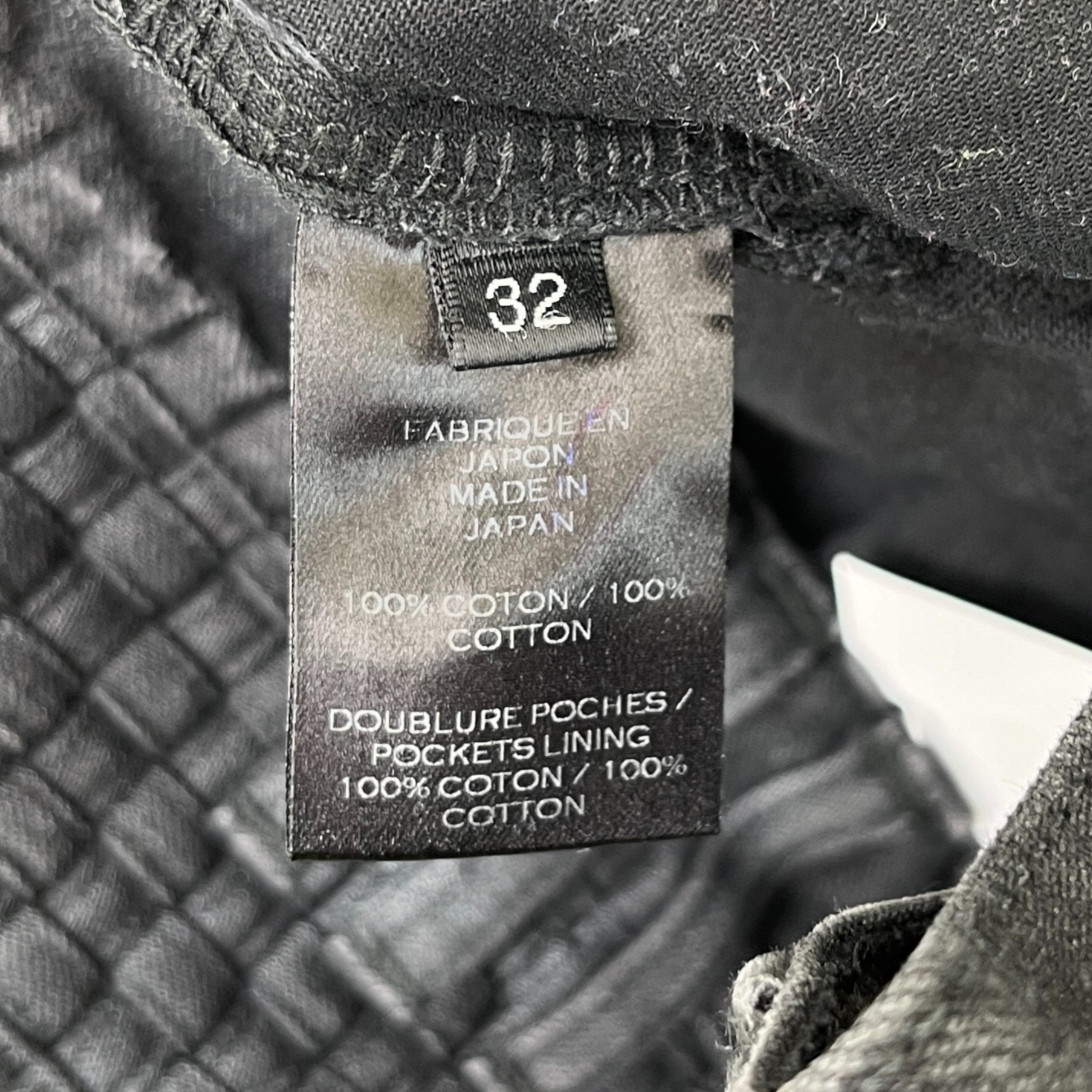 Men's Distressed Biker Jeans Black Size Waist 32"