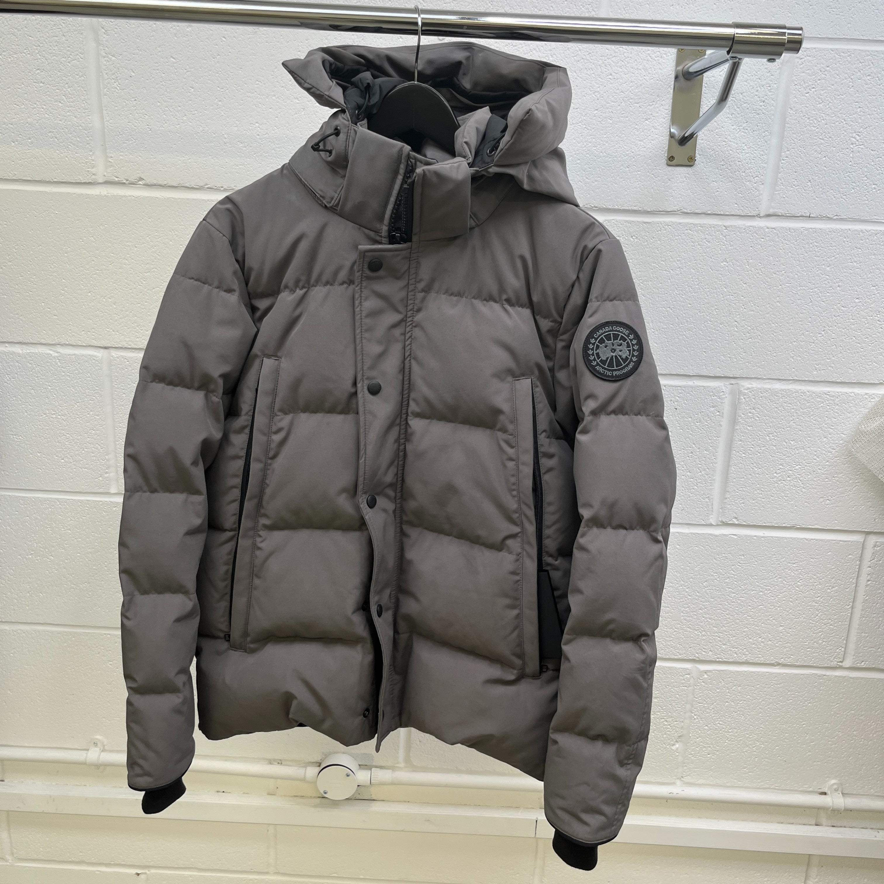 Men's Wyndham Parka Down Jacket Grey Size S