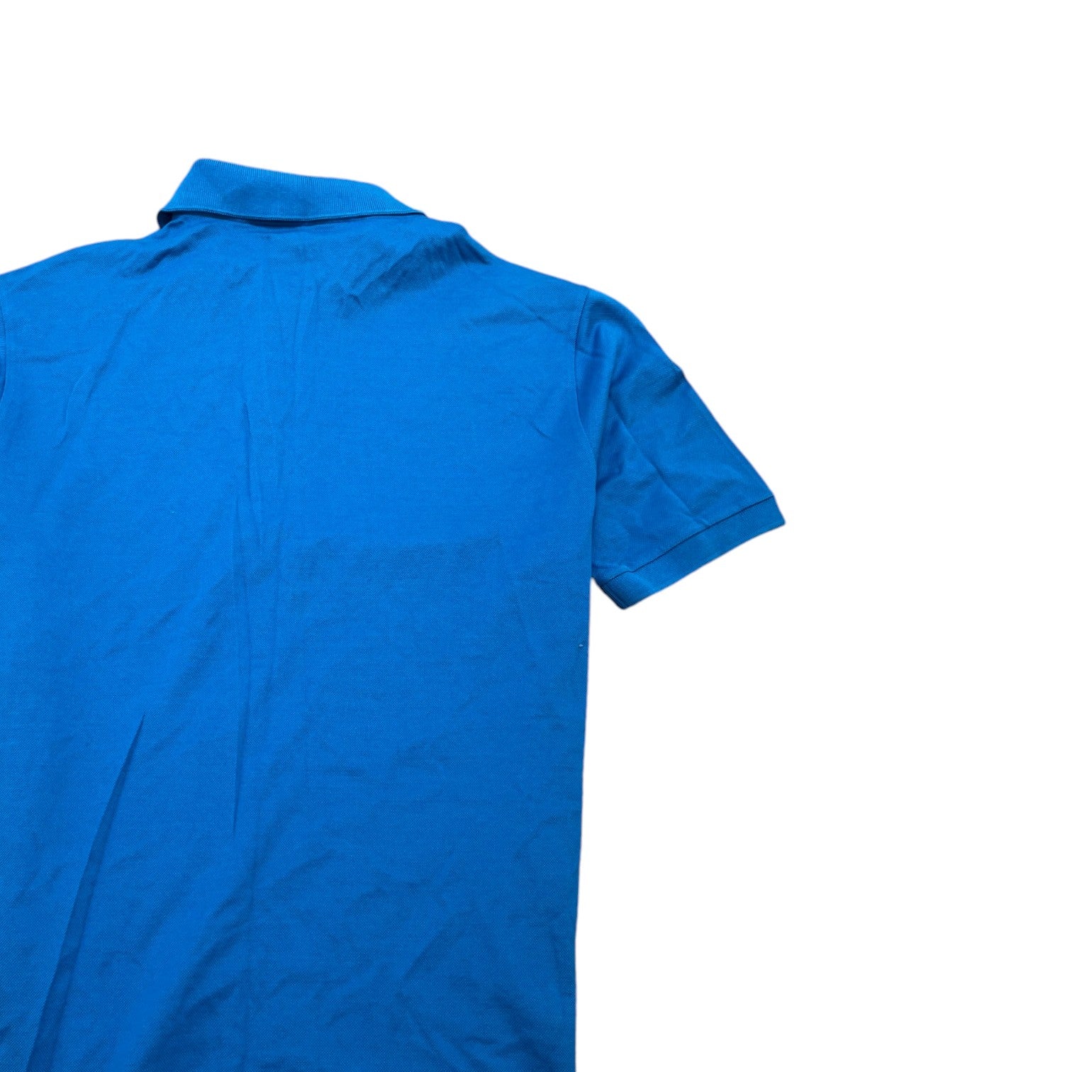 Men's Embroidered Logo Polo Shirt Blue Size L