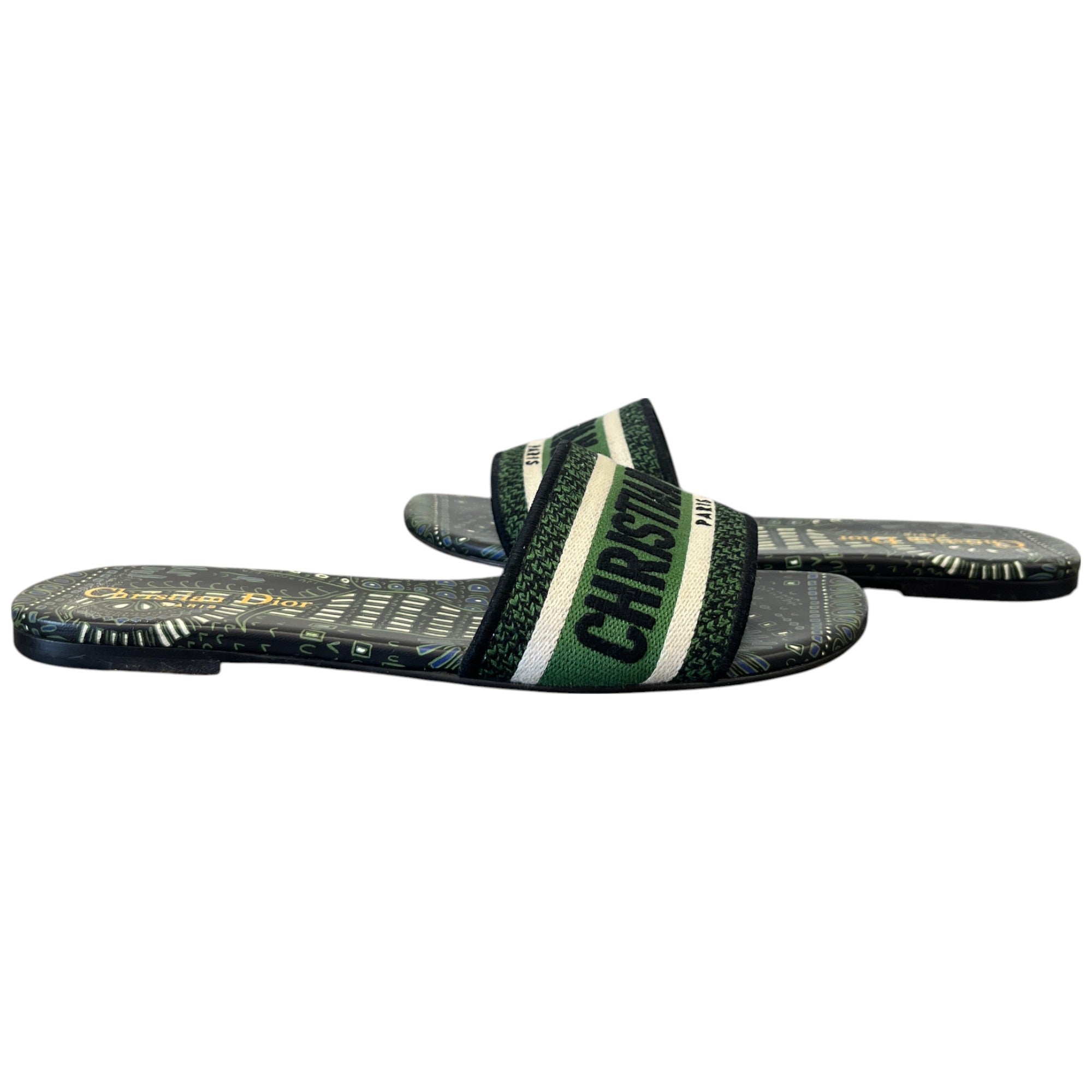 Women's Dway Slides Green Size EU 37.5 / UK 4.5