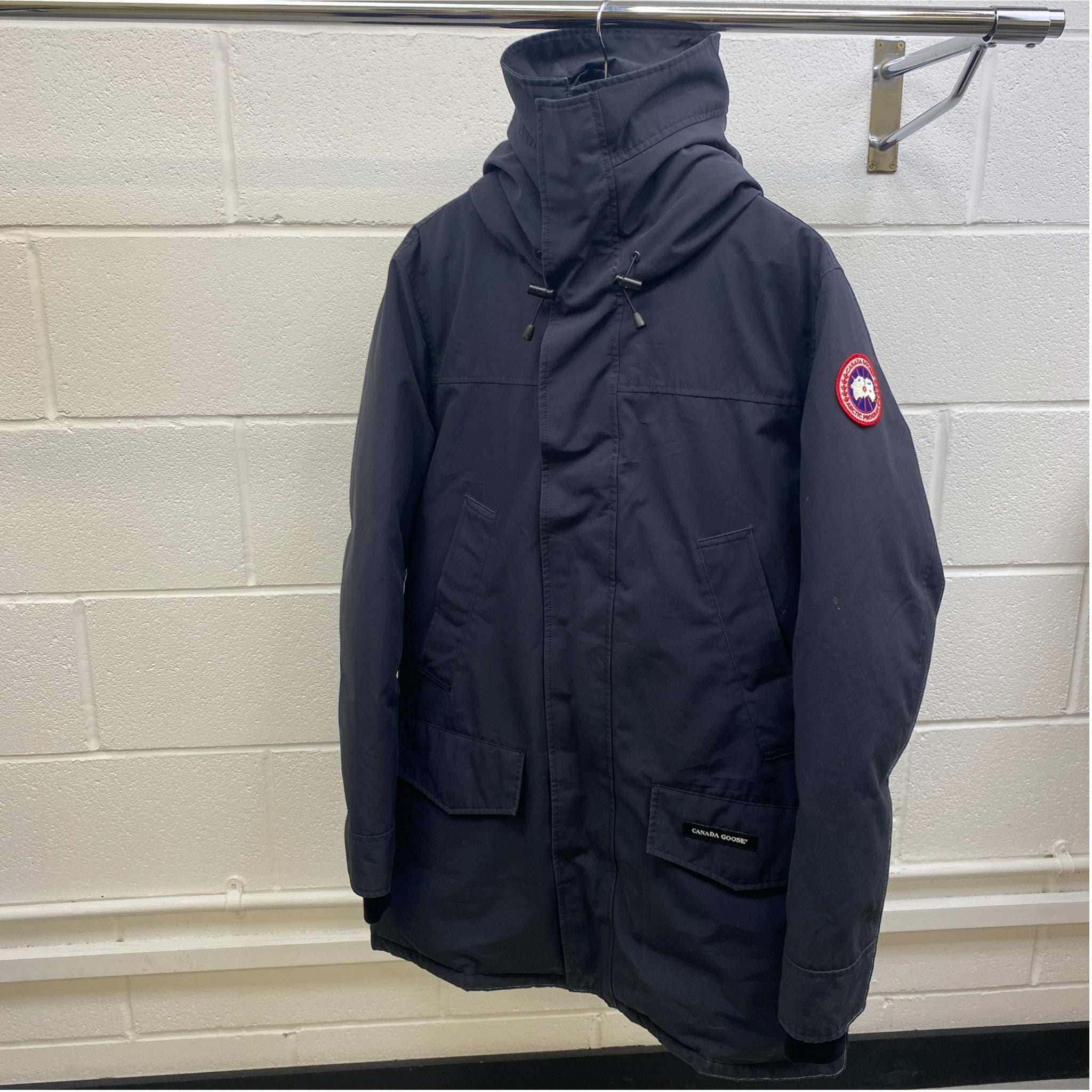 Men's Langford Parka Down Jacket Navy Size L