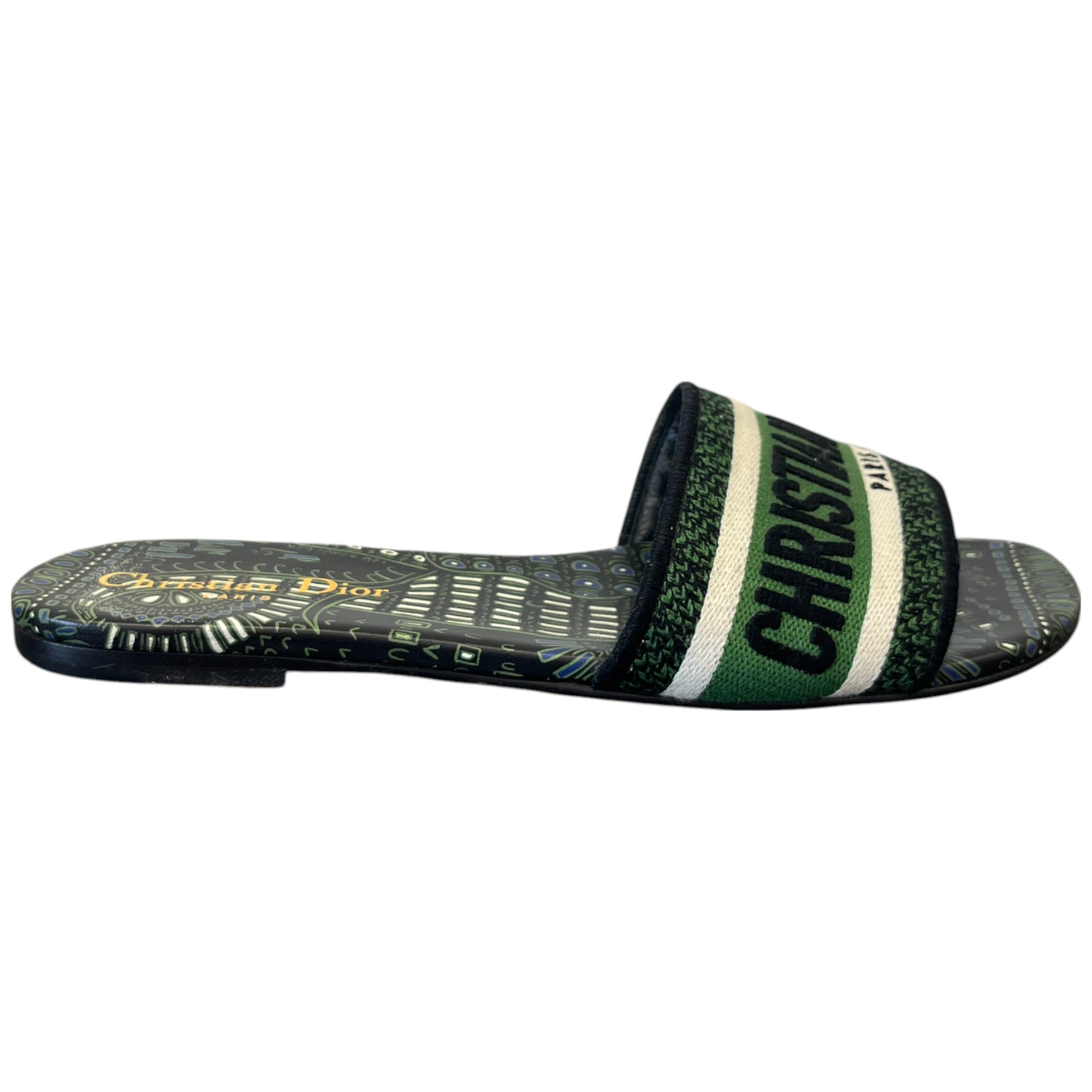 Women's Dway Slides Green Size EU 37.5 / UK 4.5