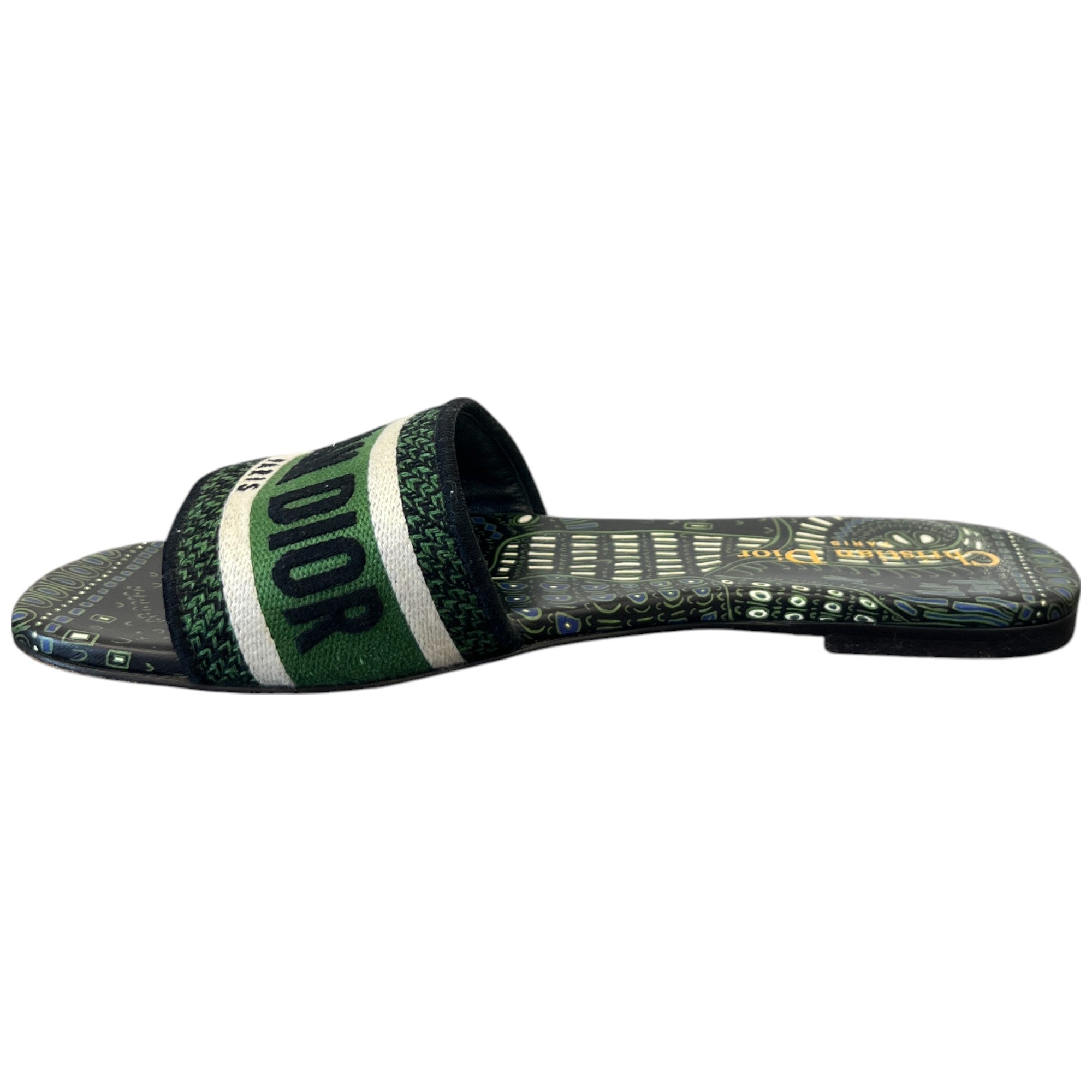 Women's Dway Slides Green Size EU 37.5 / UK 4.5