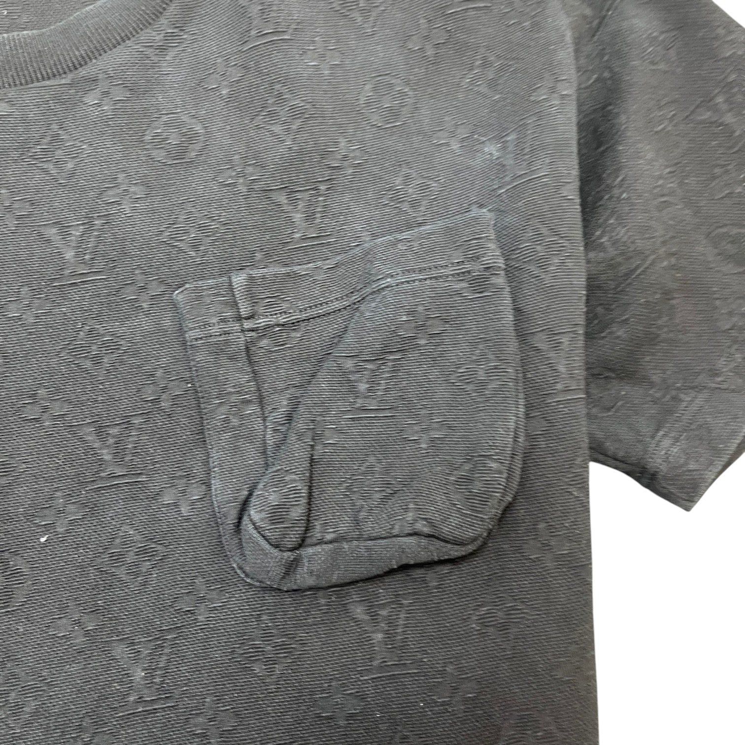 Men's Monogram Signature 3D Pocket T-Shirt Black Size L