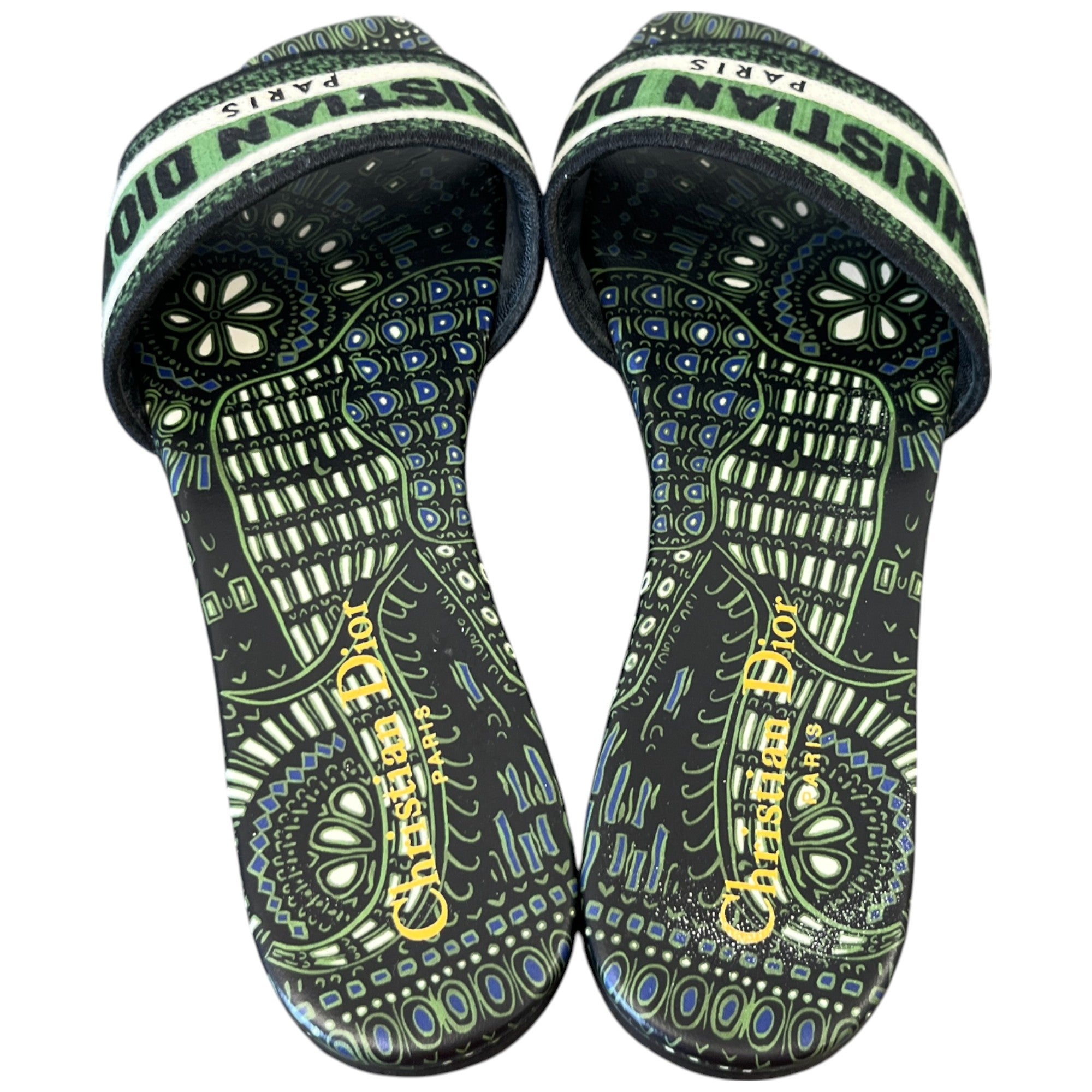 Women's Dway Slides Green Size EU 37.5 / UK 4.5