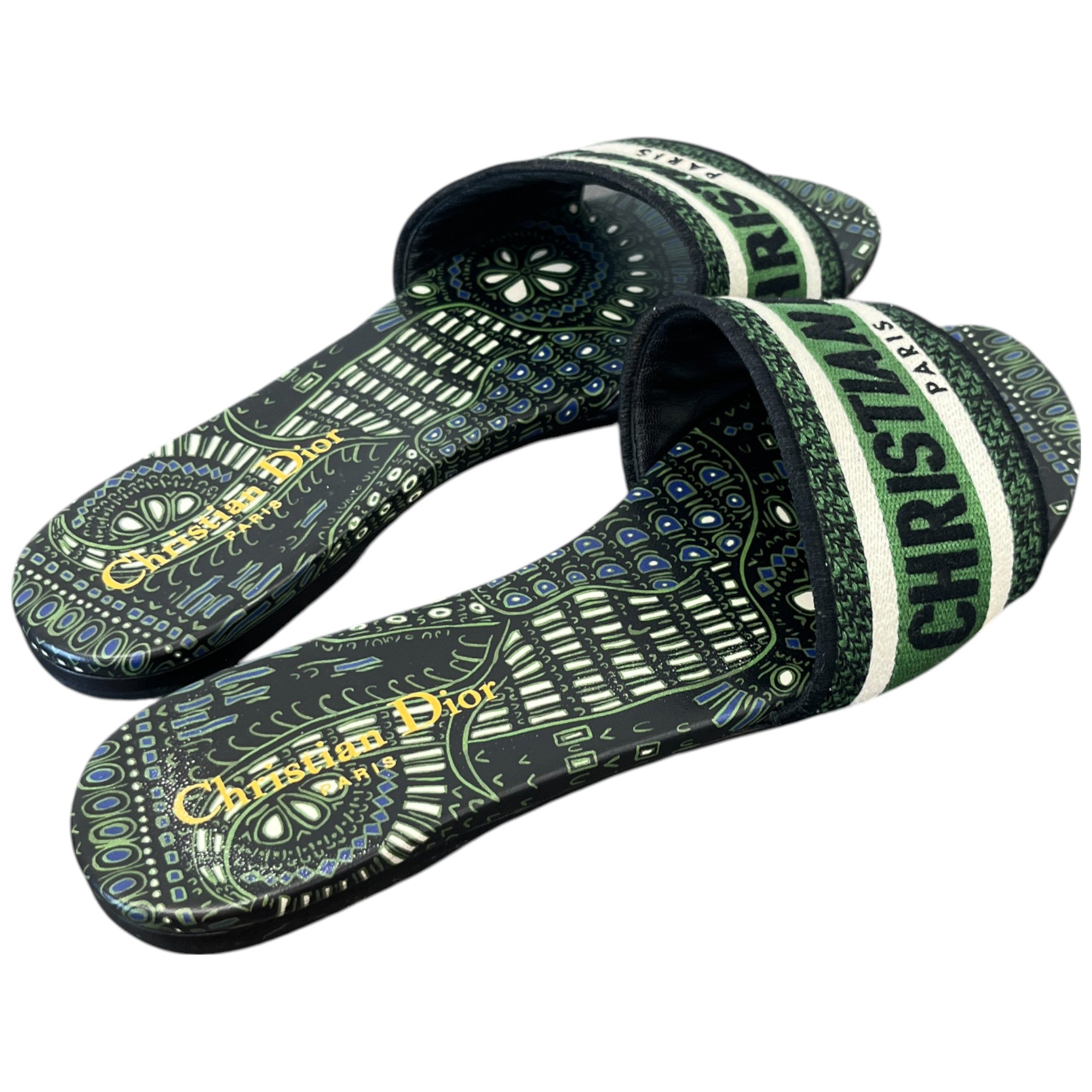 Women's Dway Slides Green Size EU 37.5 / UK 4.5