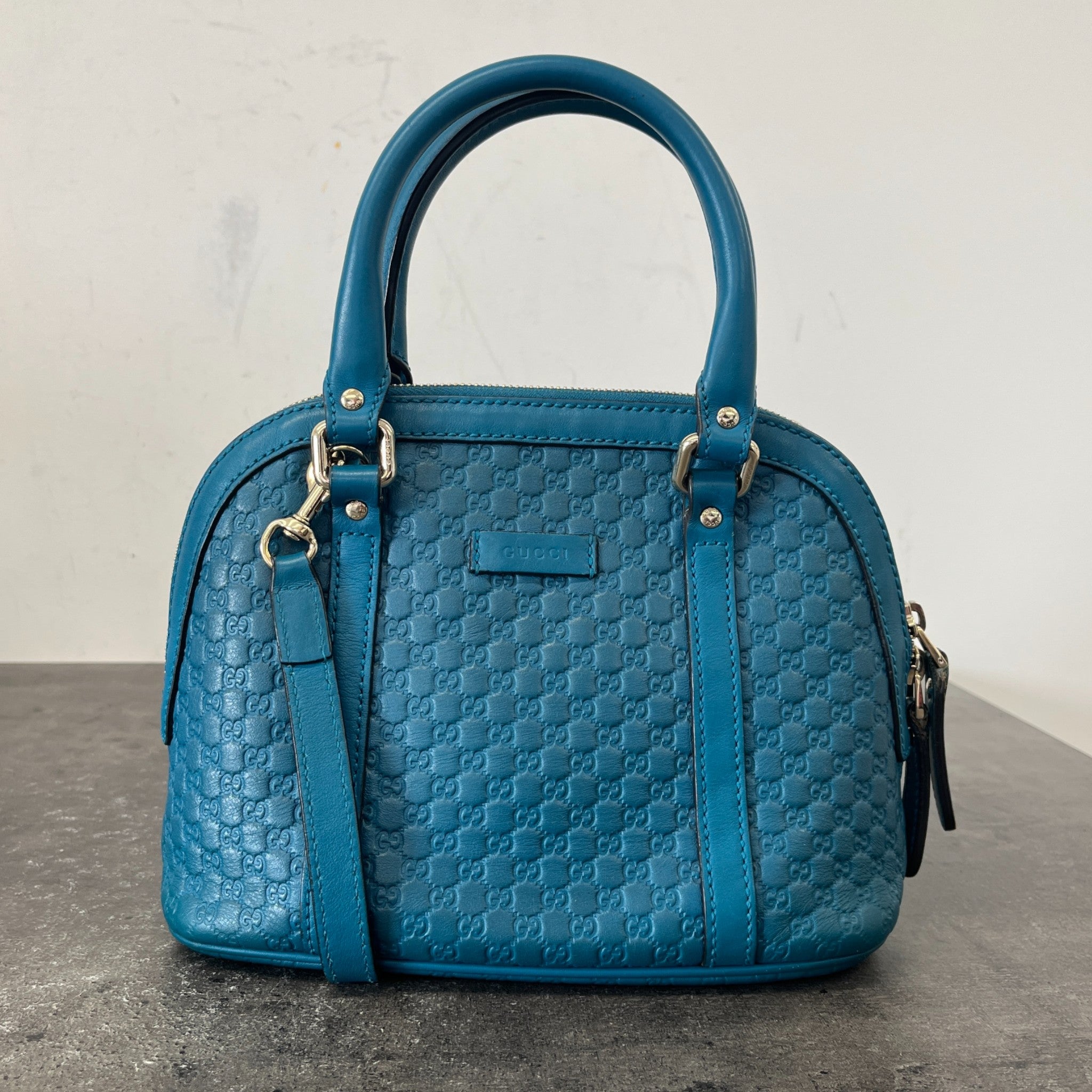 Women's Guccissima Dome Small Handbag Blue