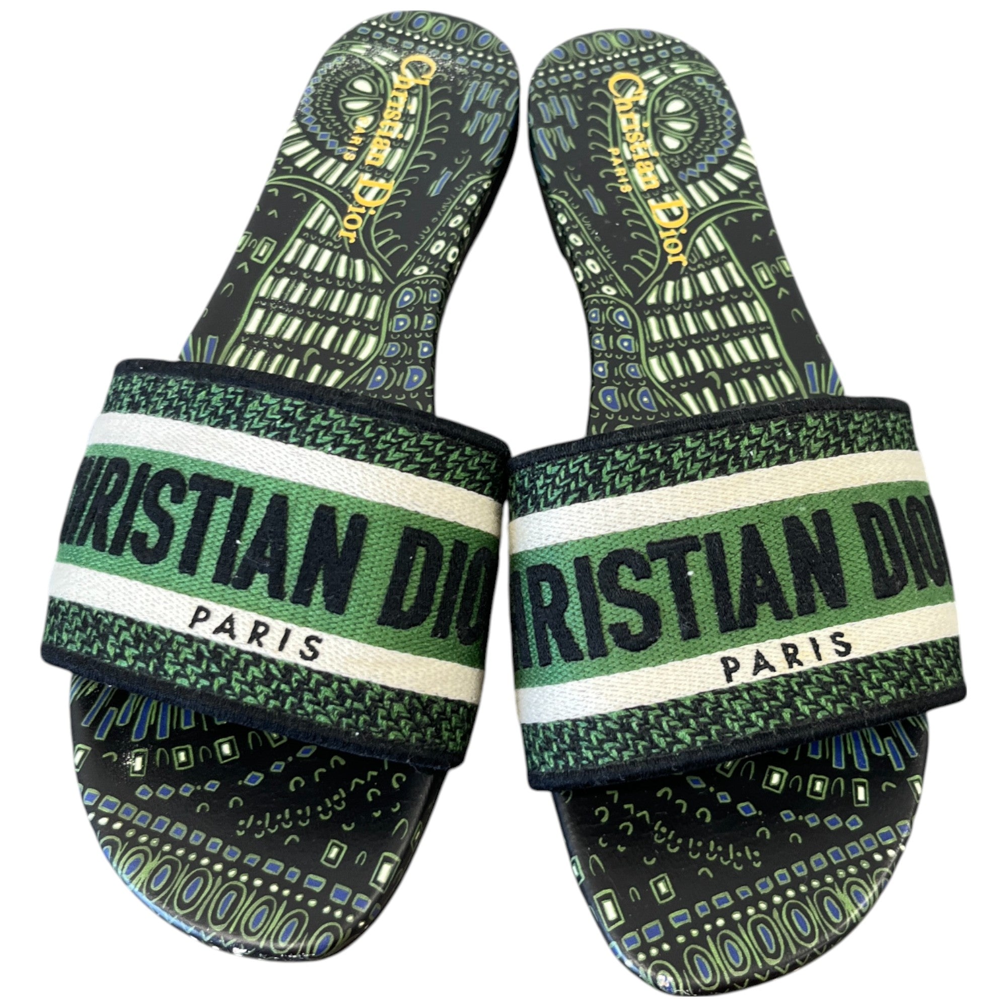 Women's Dway Slides Green Size EU 37.5 / UK 4.5