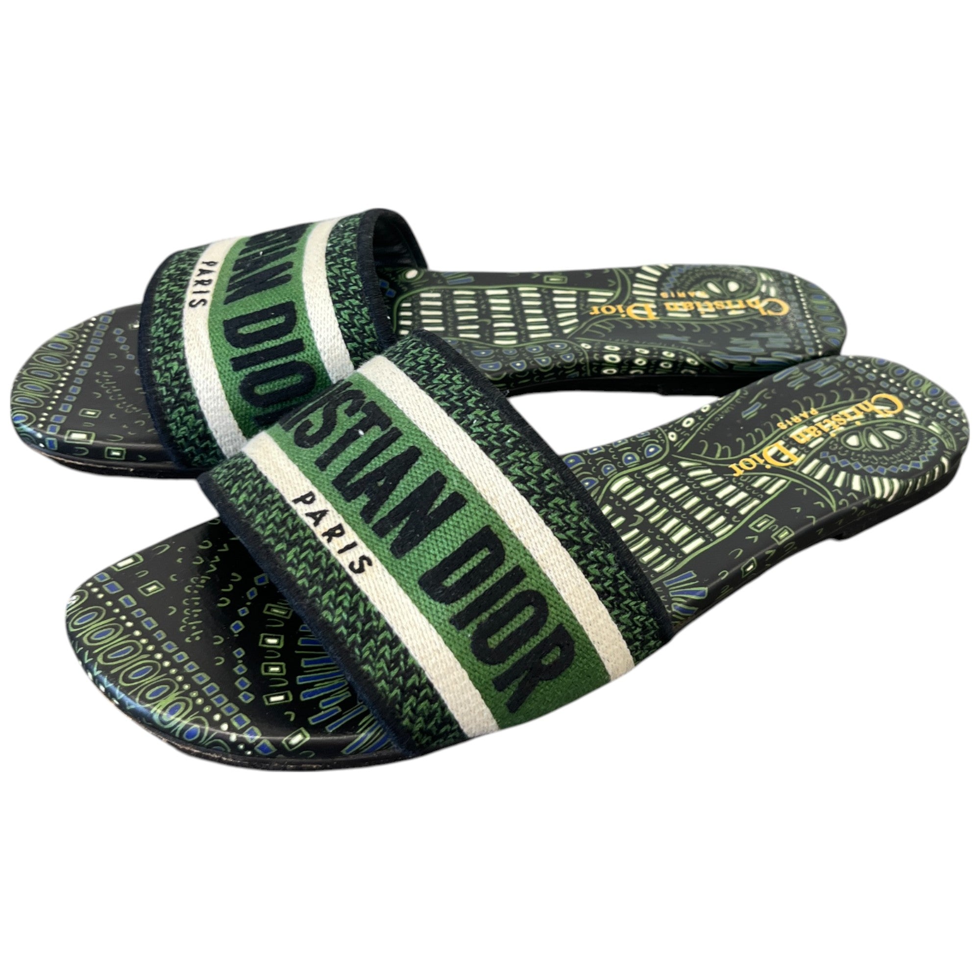 Women's Dway Slides Green Size EU 37.5 / UK 4.5