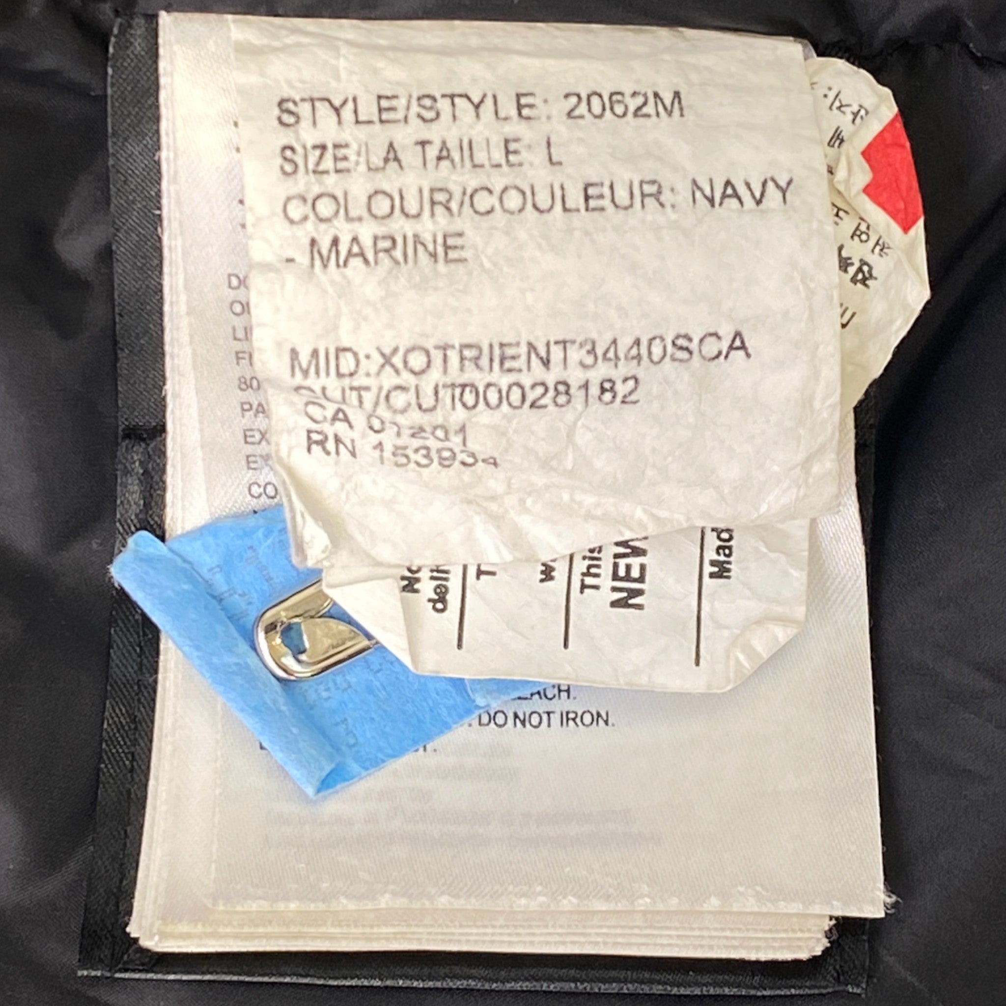 Men's Langford Parka Down Jacket Navy Size L