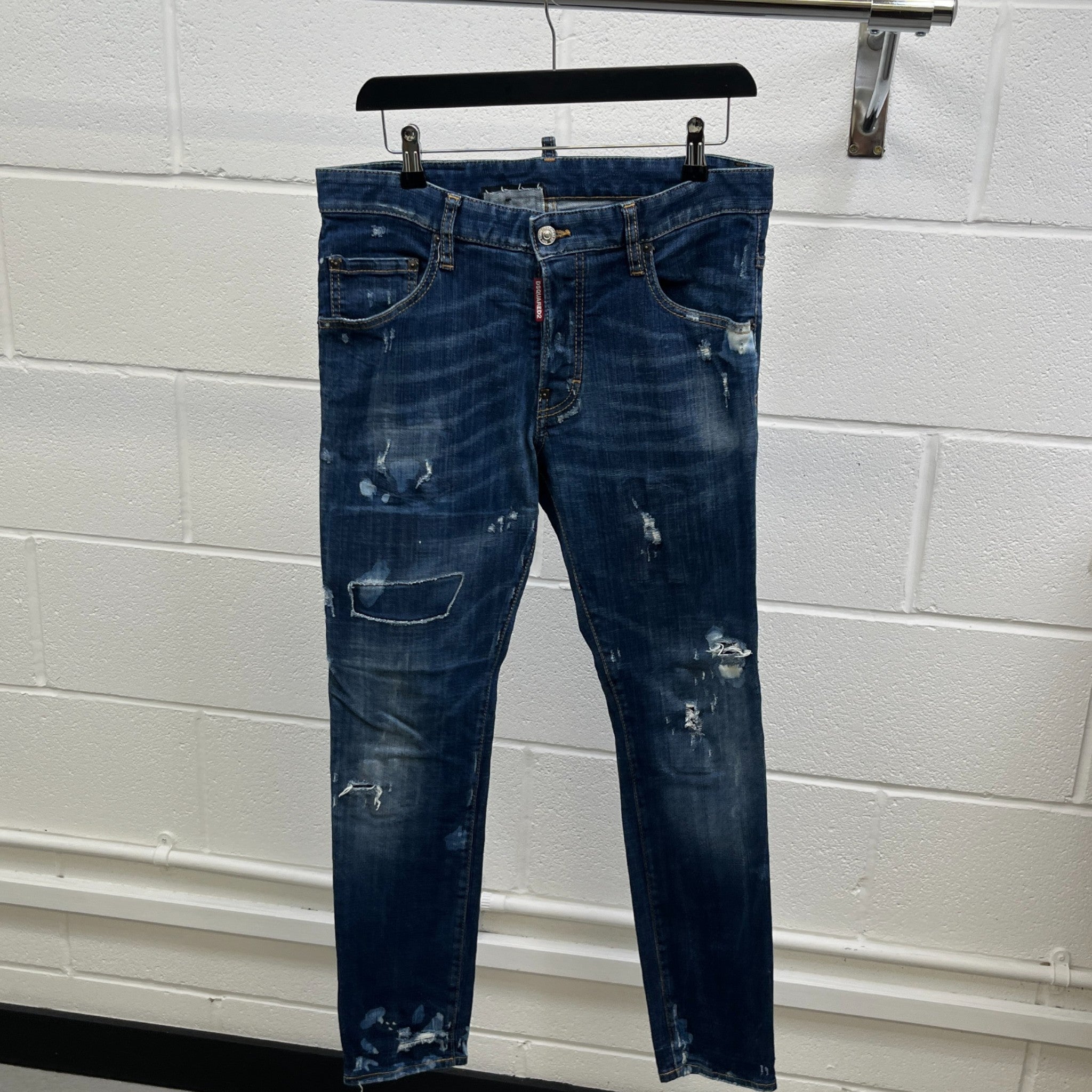Men's Distressed Jeans Blue Size IT 46 / UK 30