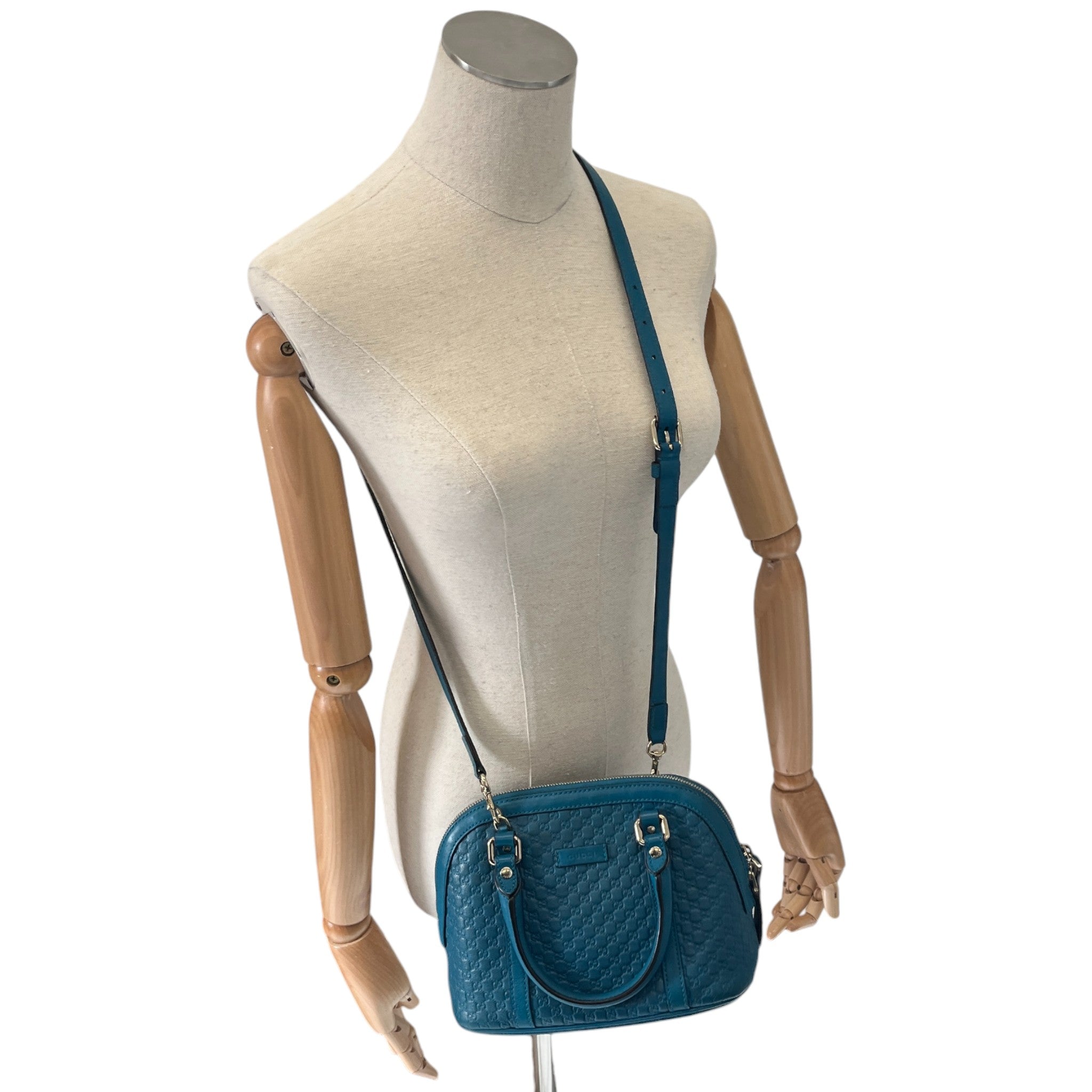 Women's Guccissima Dome Small Handbag Blue