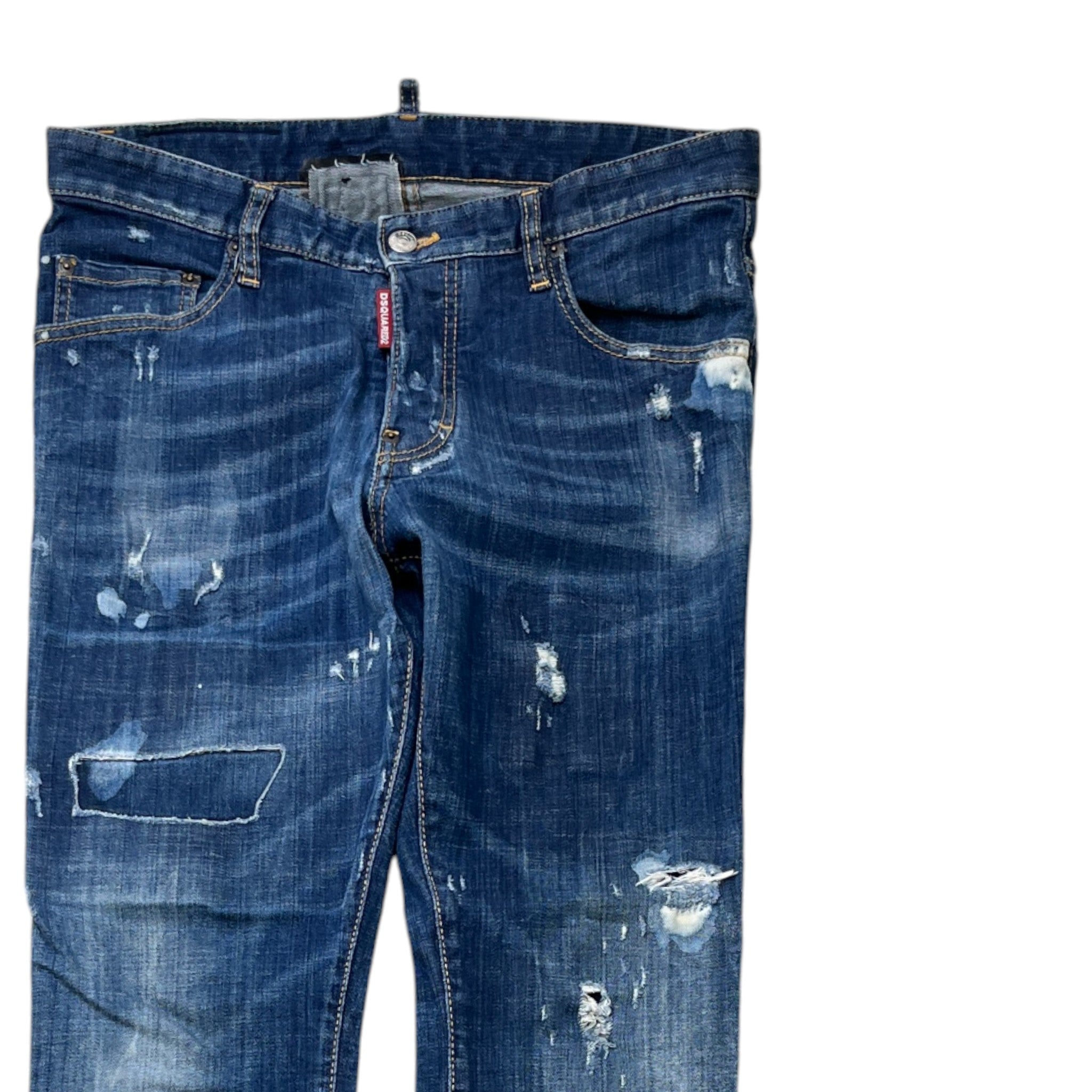 Men's Distressed Jeans Blue Size IT 46 / UK 30