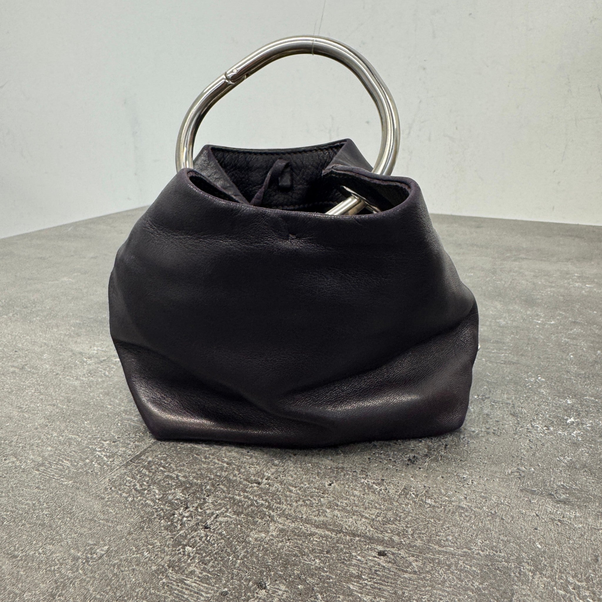 Women's Mini Ring Handle Bag Burgundy