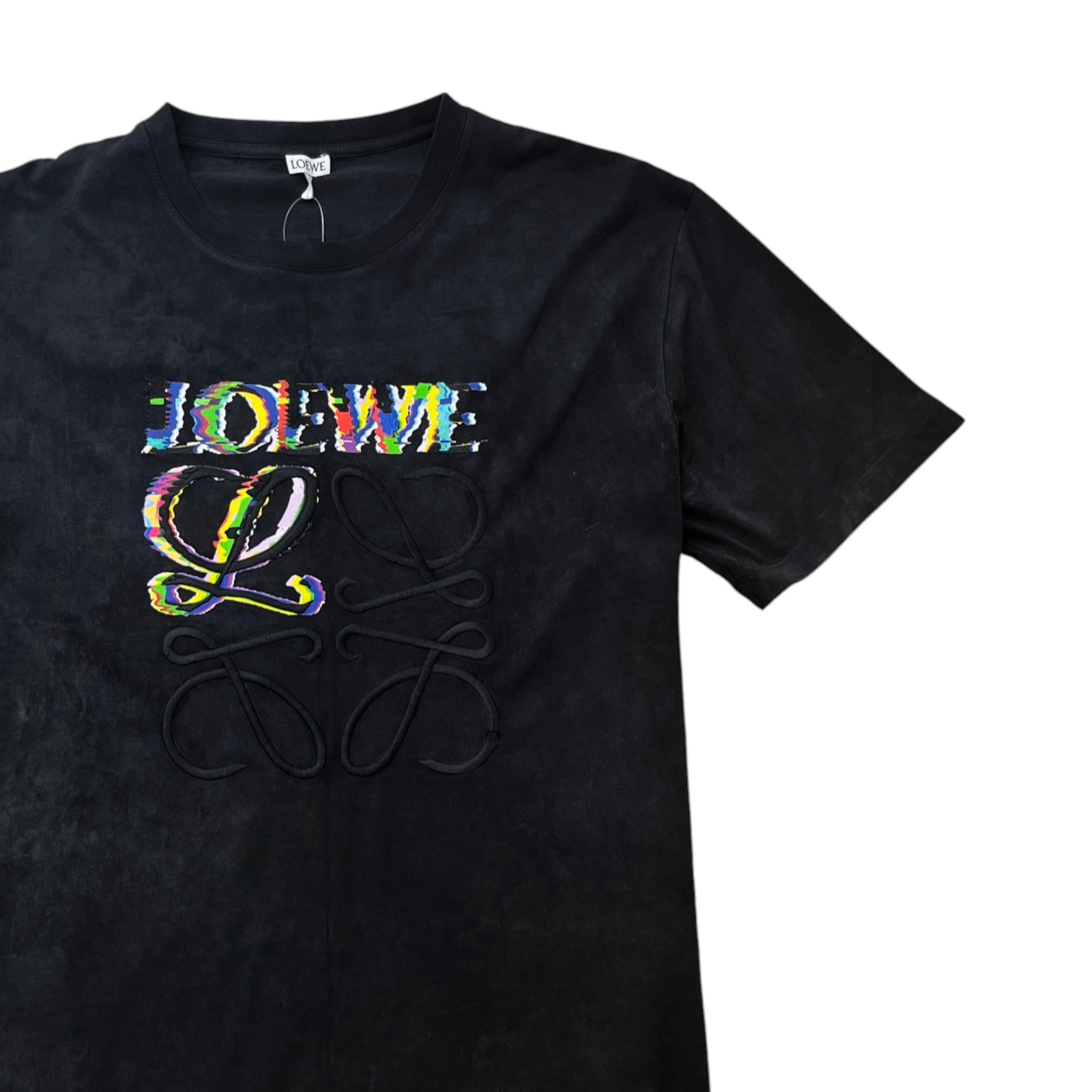 Men's Glitch Logo T-Shirt Black Size M