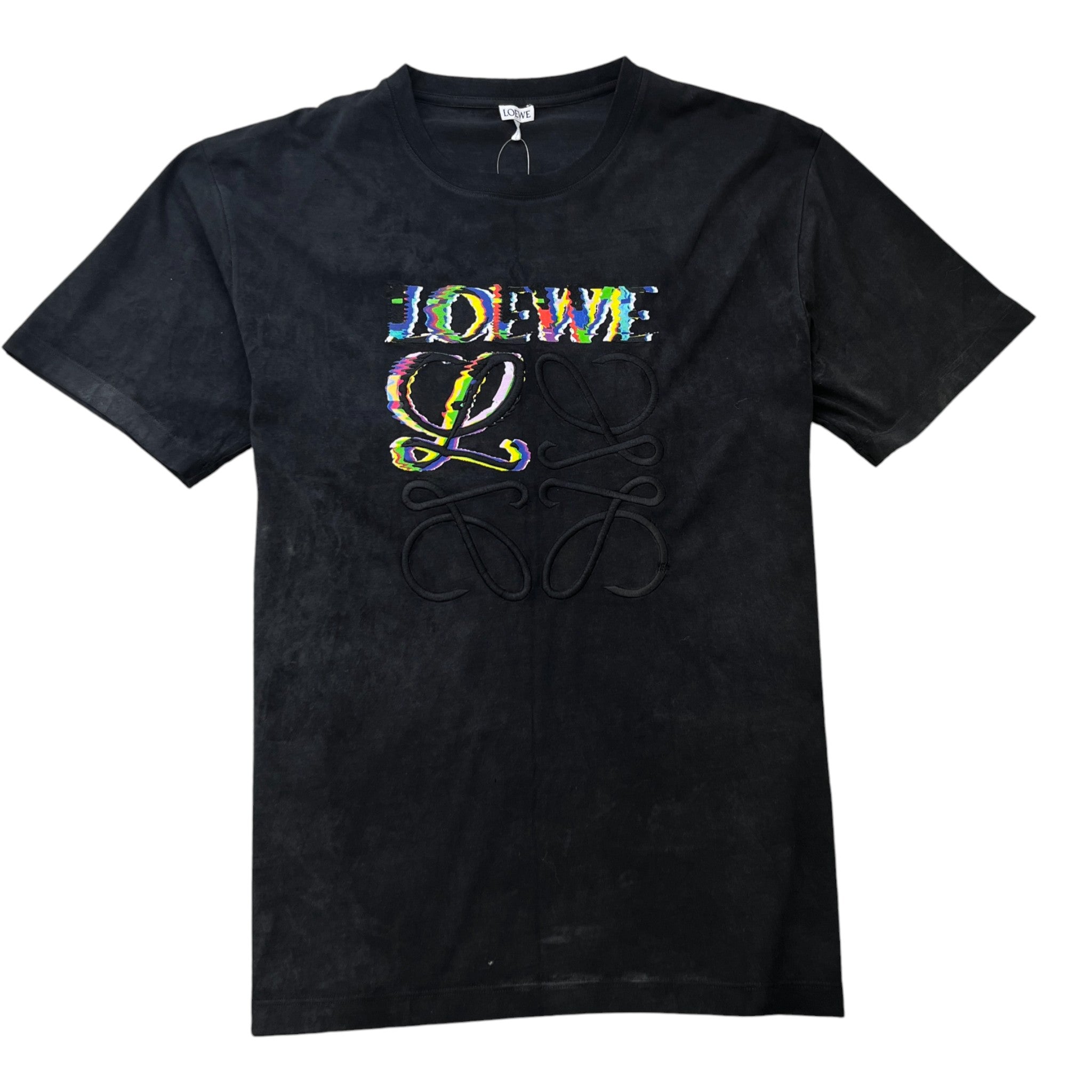 Men's Glitch Logo T-Shirt Black Size M