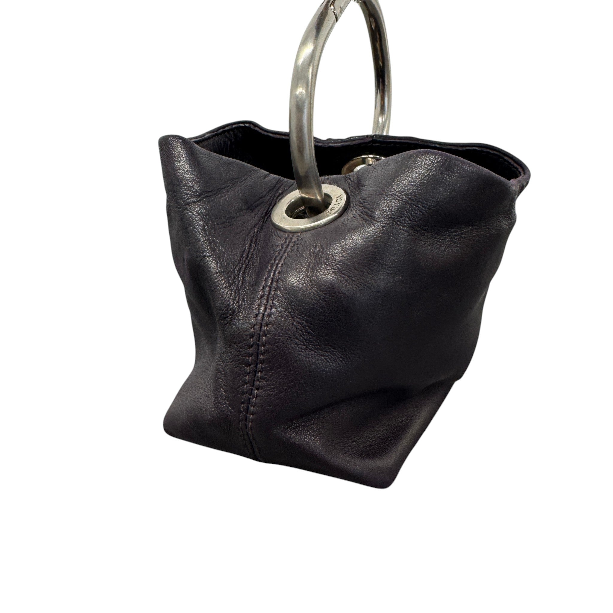 Women's Mini Ring Handle Bag Burgundy