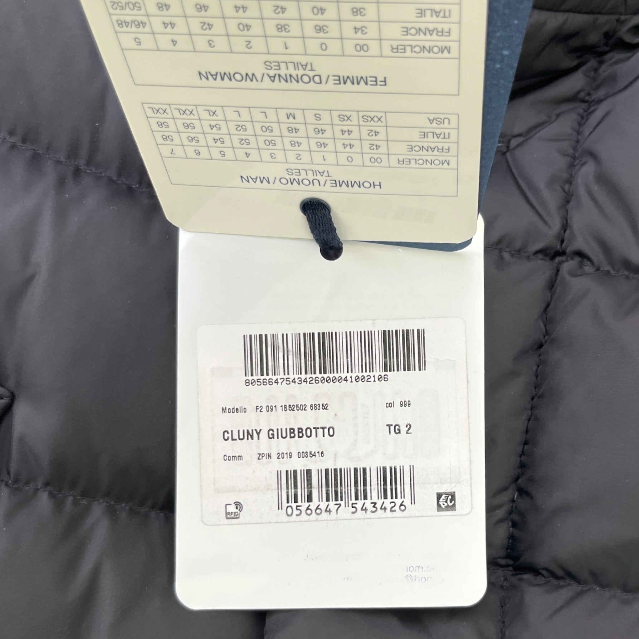 Men's Cluny Down Jacket Black Size 2 / M