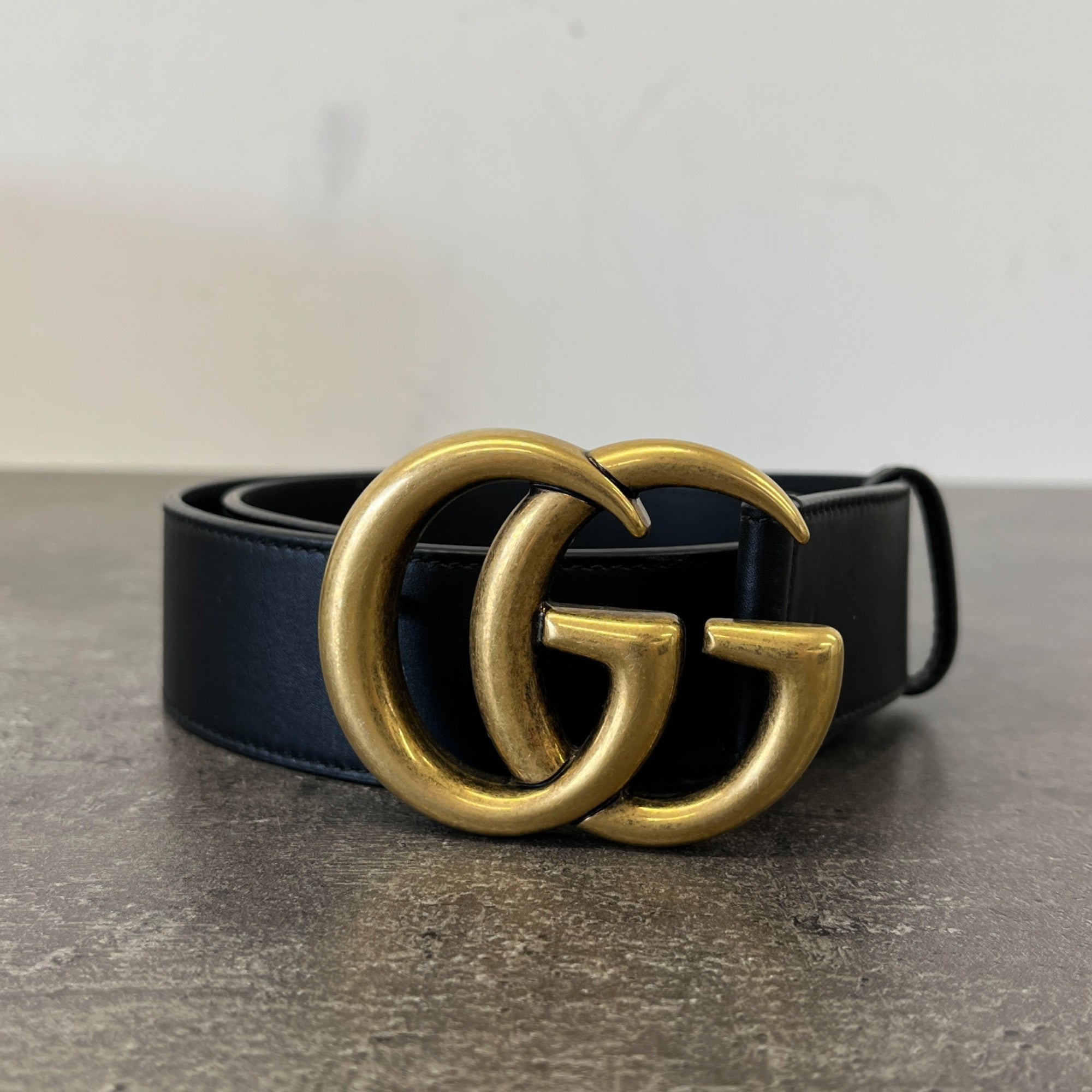 Women's Gg Marmont Belt Black Size Waist 26"