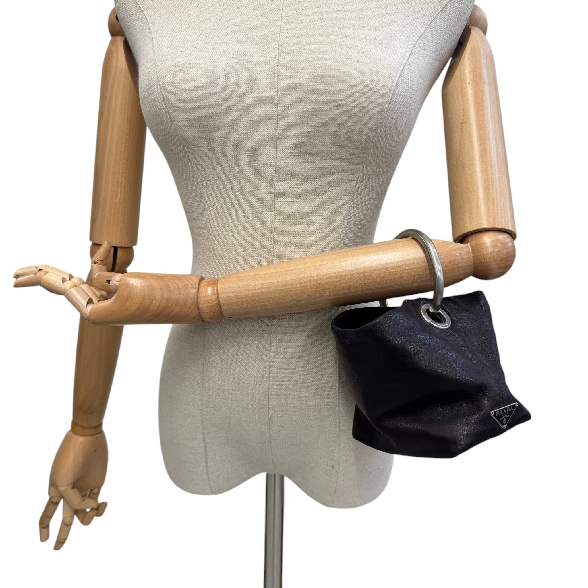 Women's Mini Ring Handle Bag Burgundy