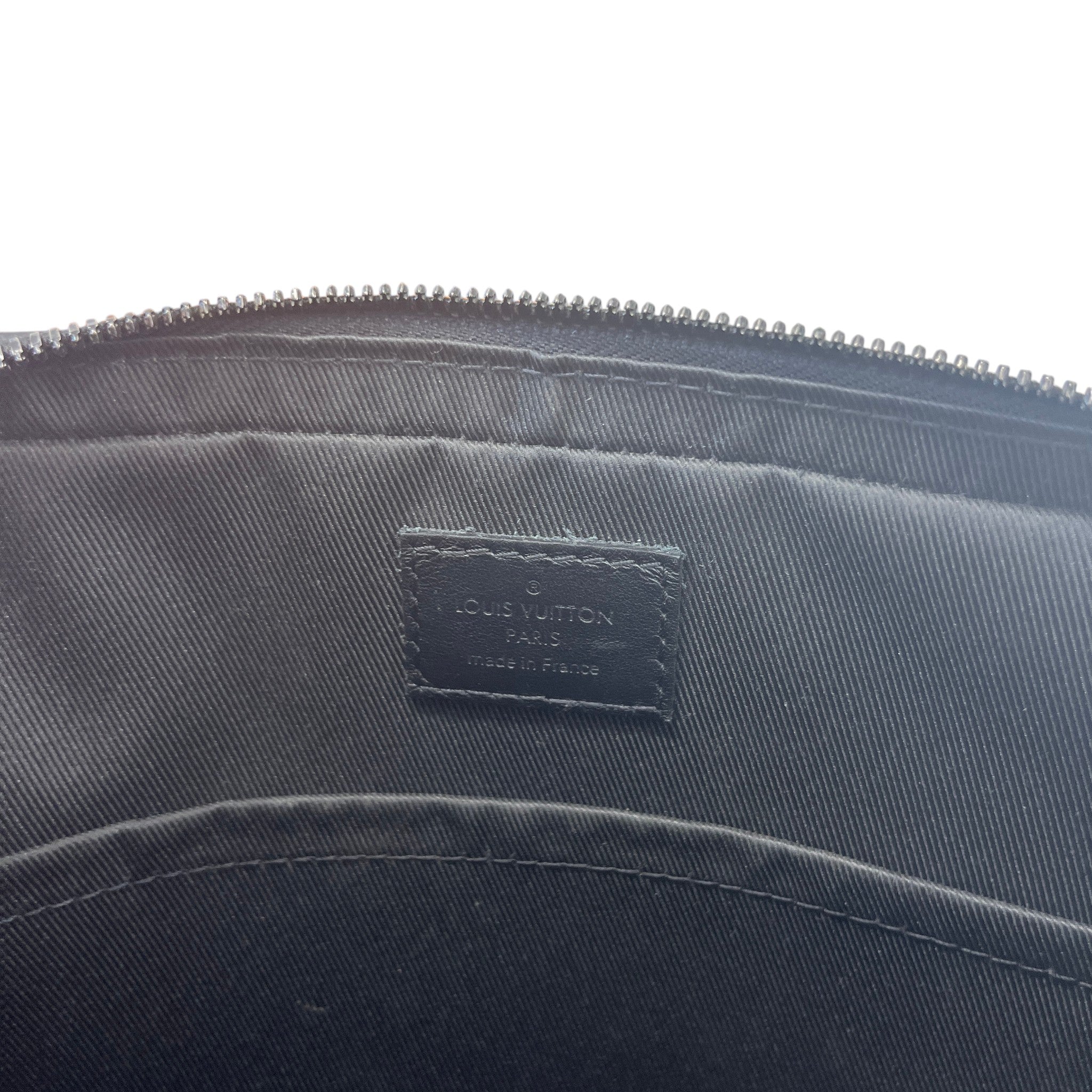 Men's Monogram Shadow Leather Duo Messenger Bag Black