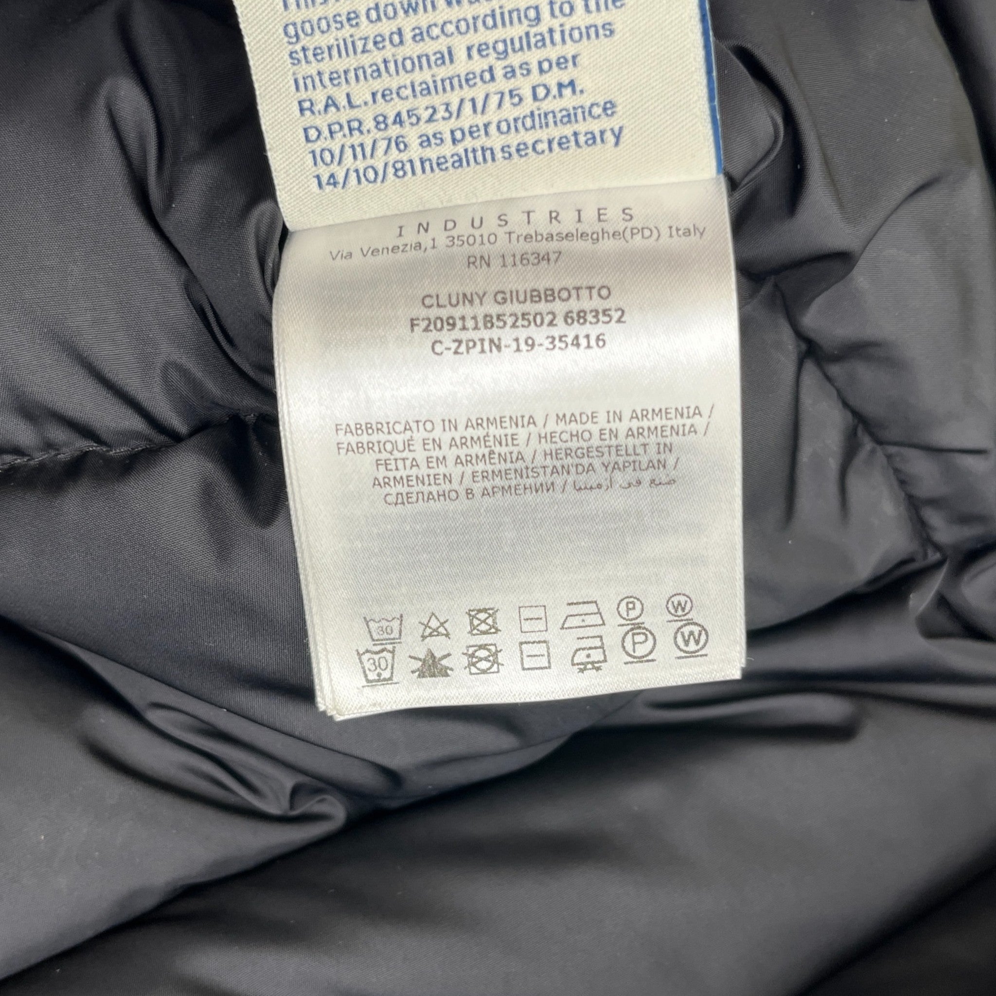 Men's Cluny Down Jacket Black Size 2 / M