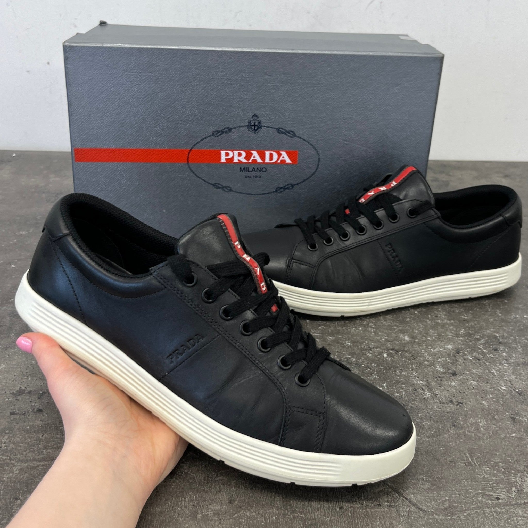 Men's Linea Rossa Low Trainers Black Size EU 41 / UK 7