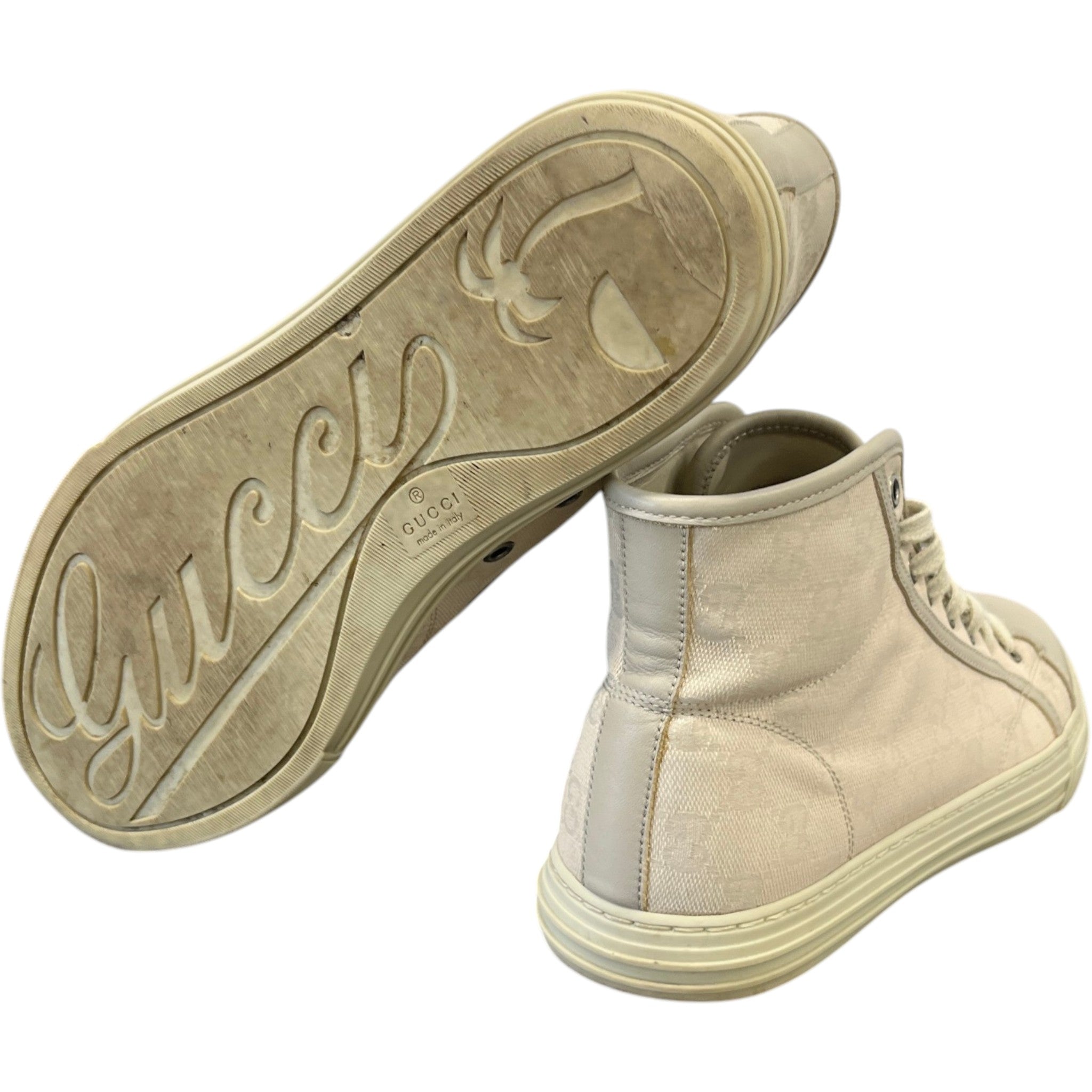 Women's Gg Supreme High Trainers Beige Size EU 39.5 / UK 6.5