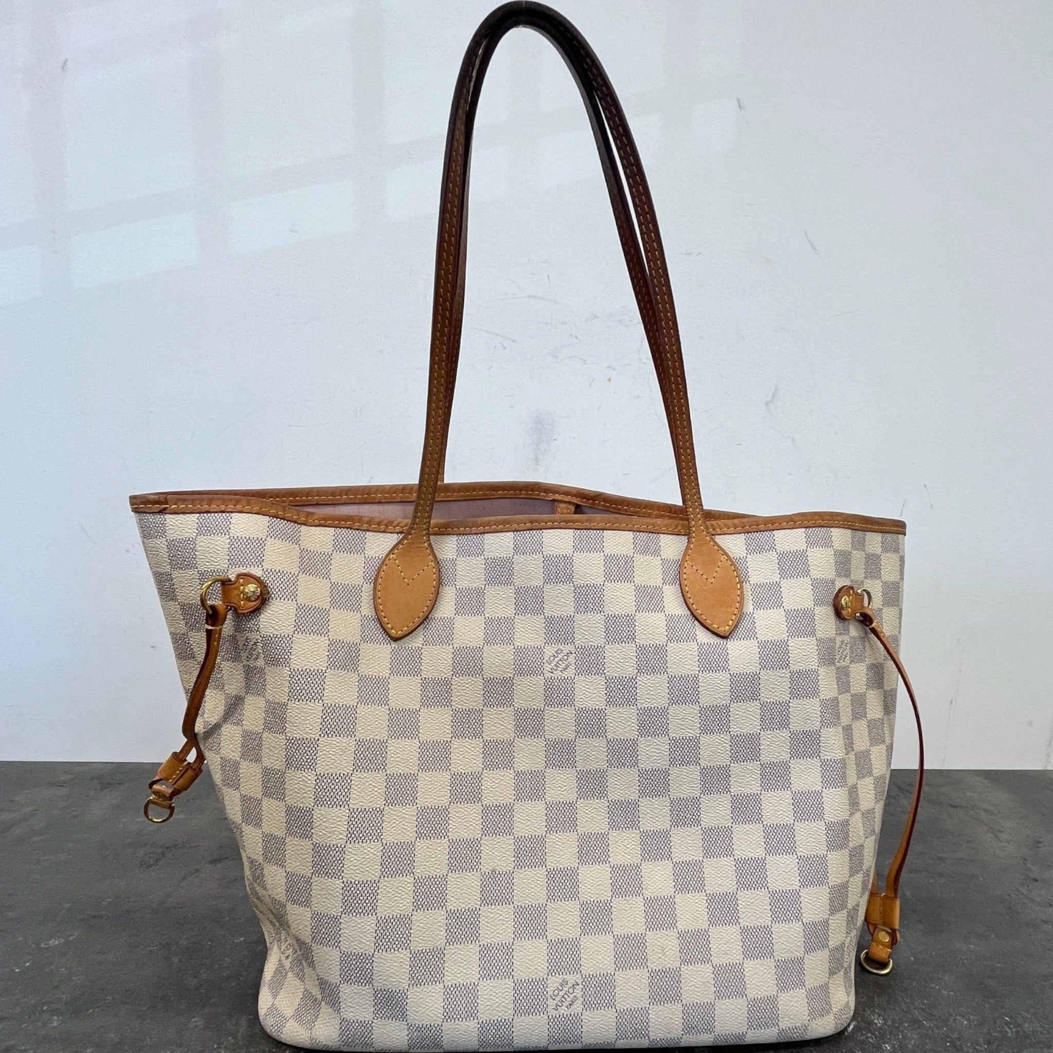 Women's Damier Azur Neverfull Mm Tote Bag White