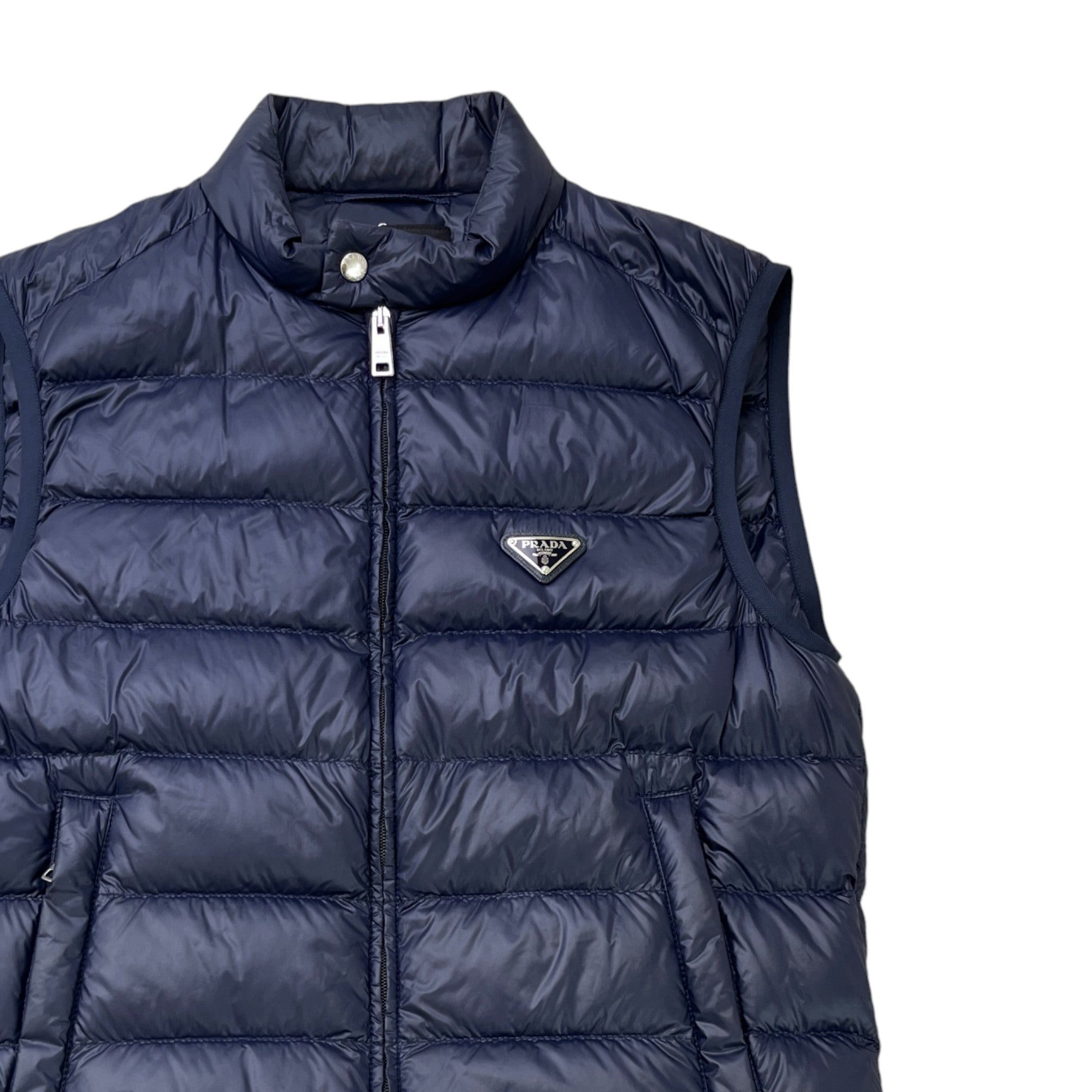 Men's Re-Nylon Plaque Logo Gilet Navy Size IT 48 / M