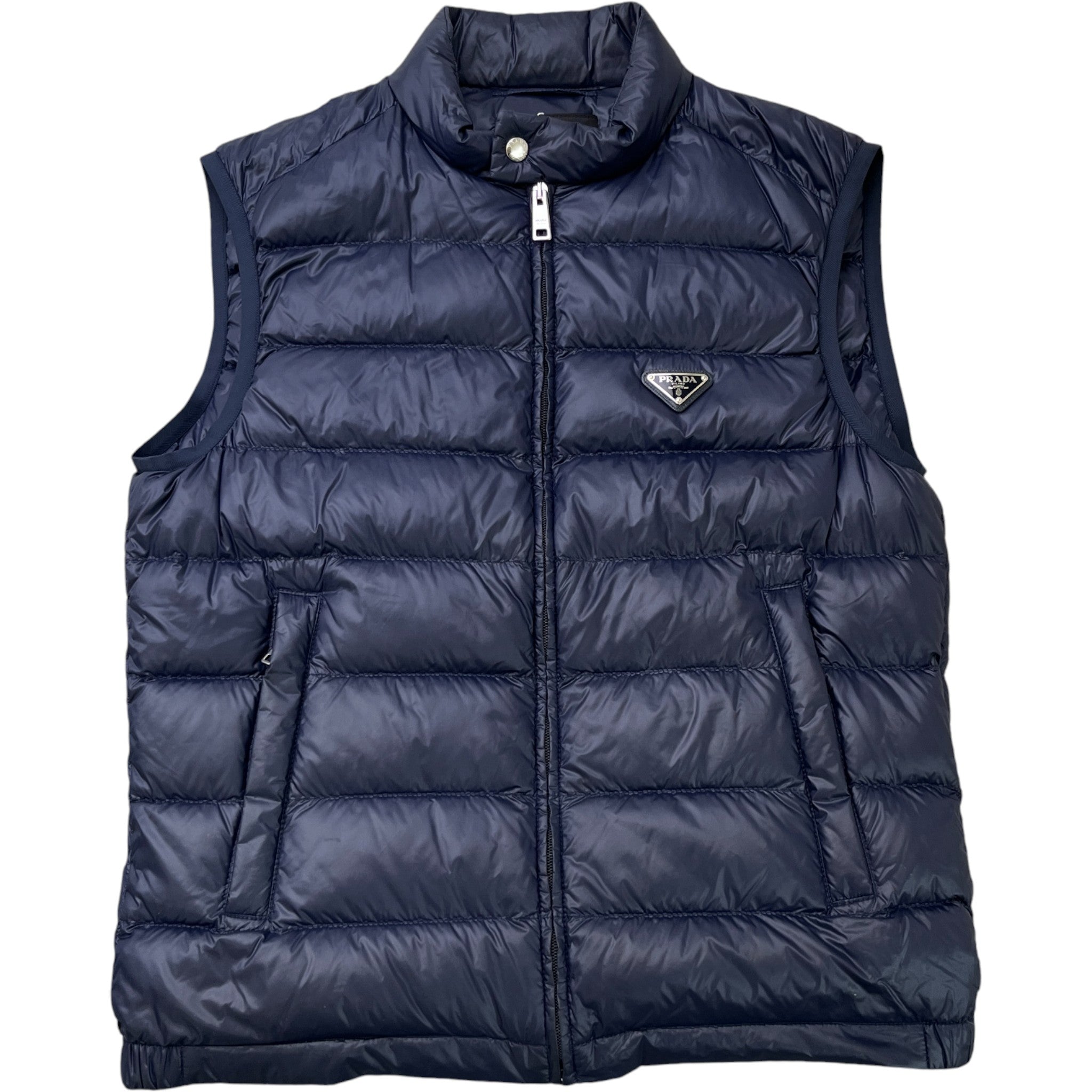 Men's Re-Nylon Plaque Logo Gilet Navy Size IT 48 / M