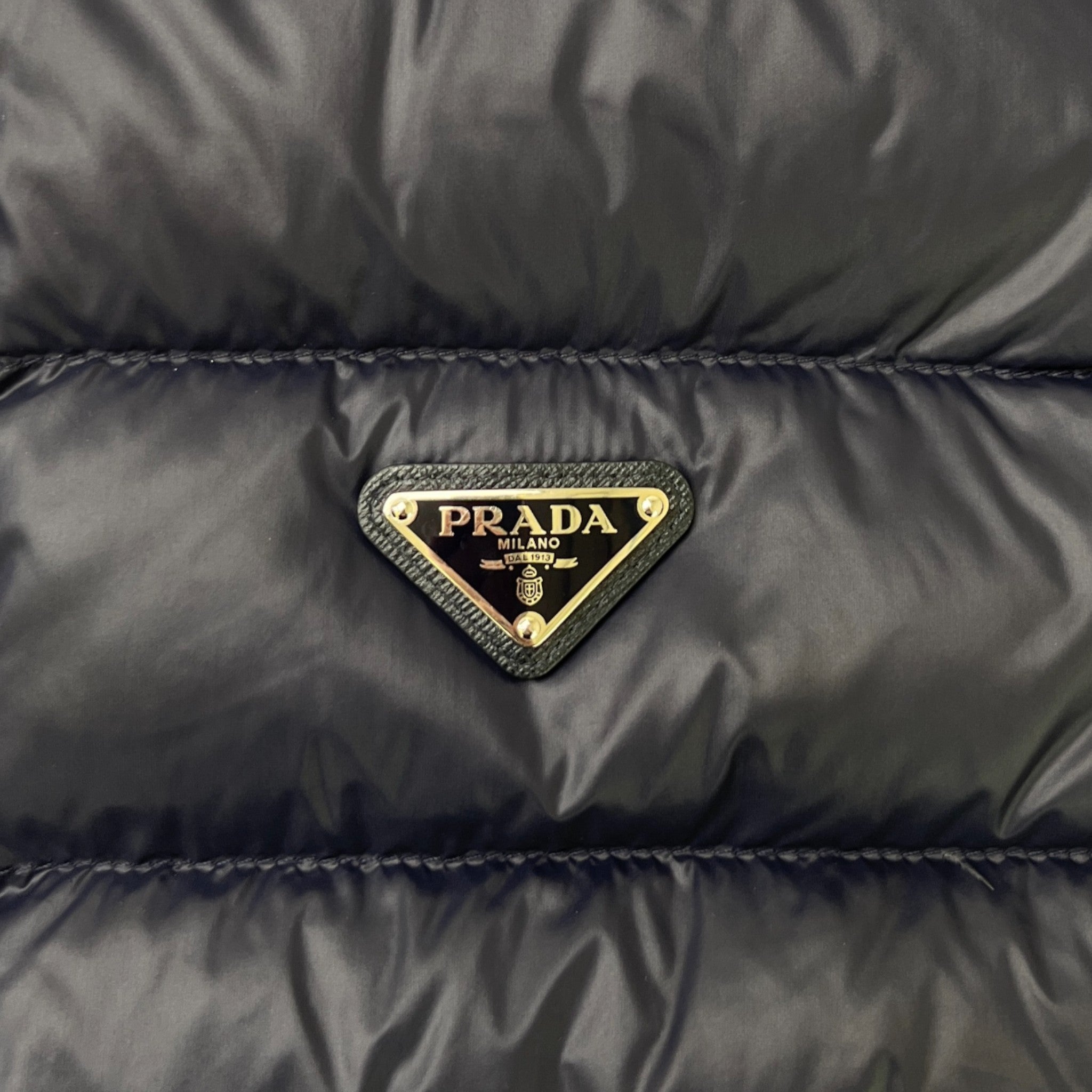 Men's Re-Nylon Plaque Logo Gilet Navy Size IT 48 / M