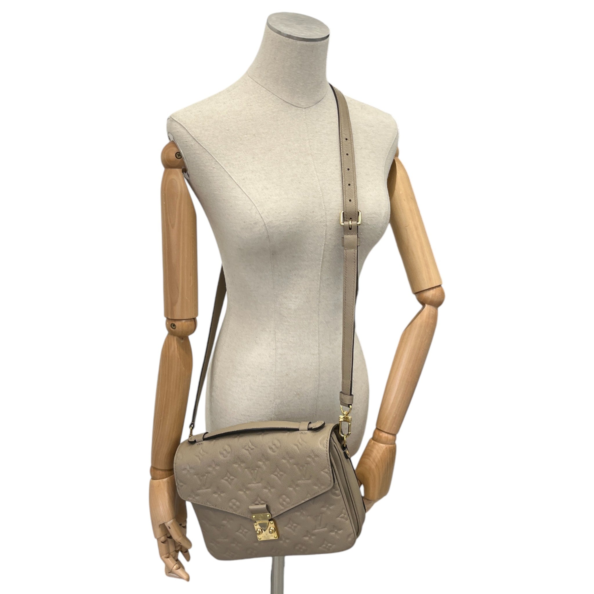 Women's Empreinte Leather Pochette Métis Bag Beige