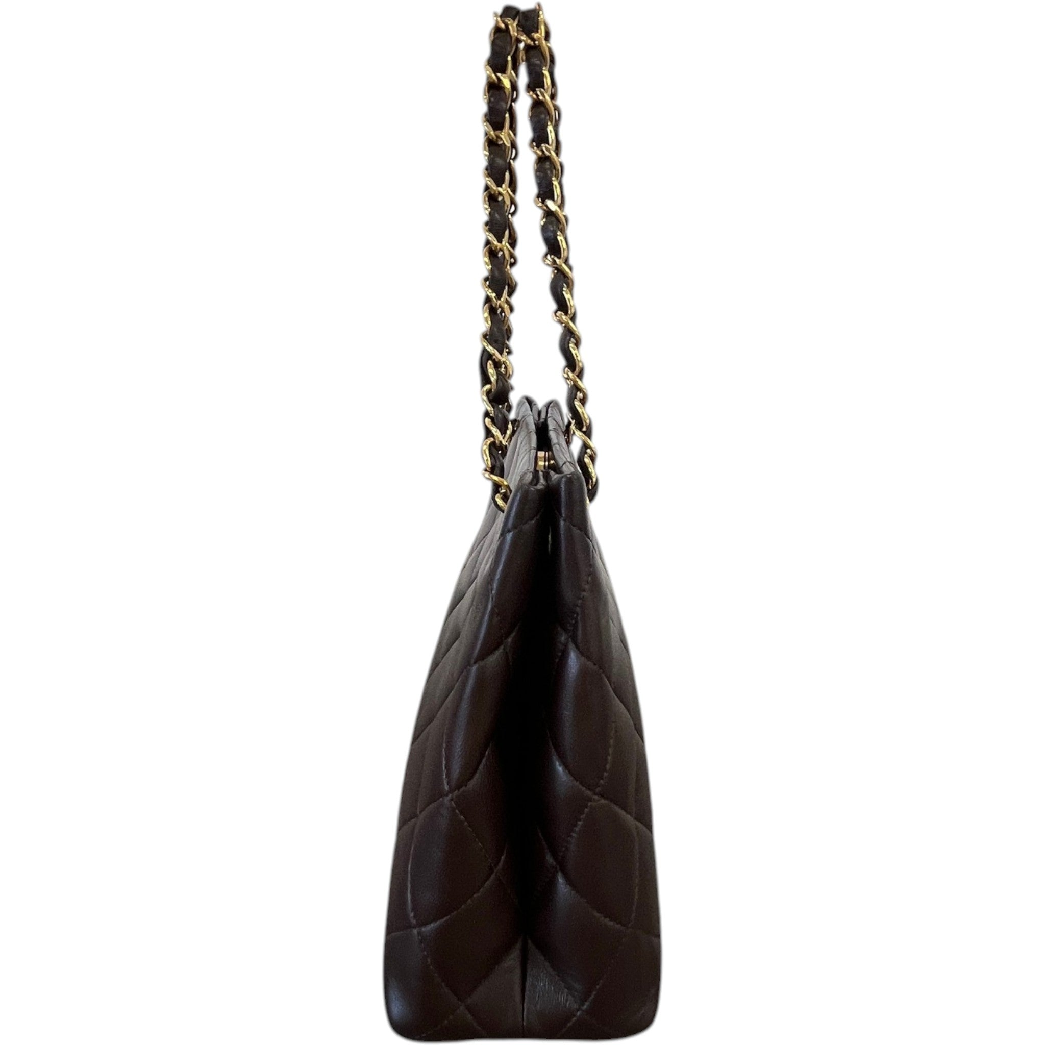 Women's Lambskin Cc Tote Bag Brown