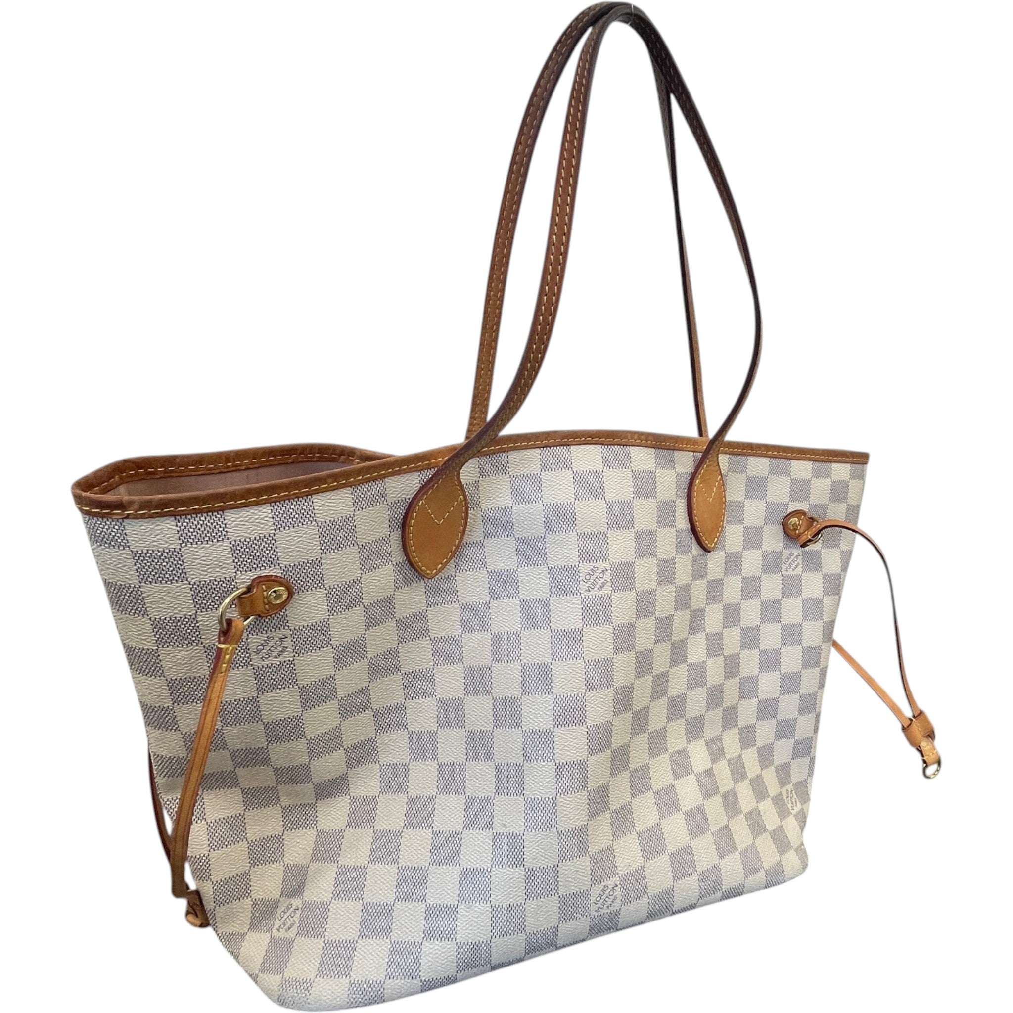 Women's Damier Azur Neverfull Mm Tote Bag White