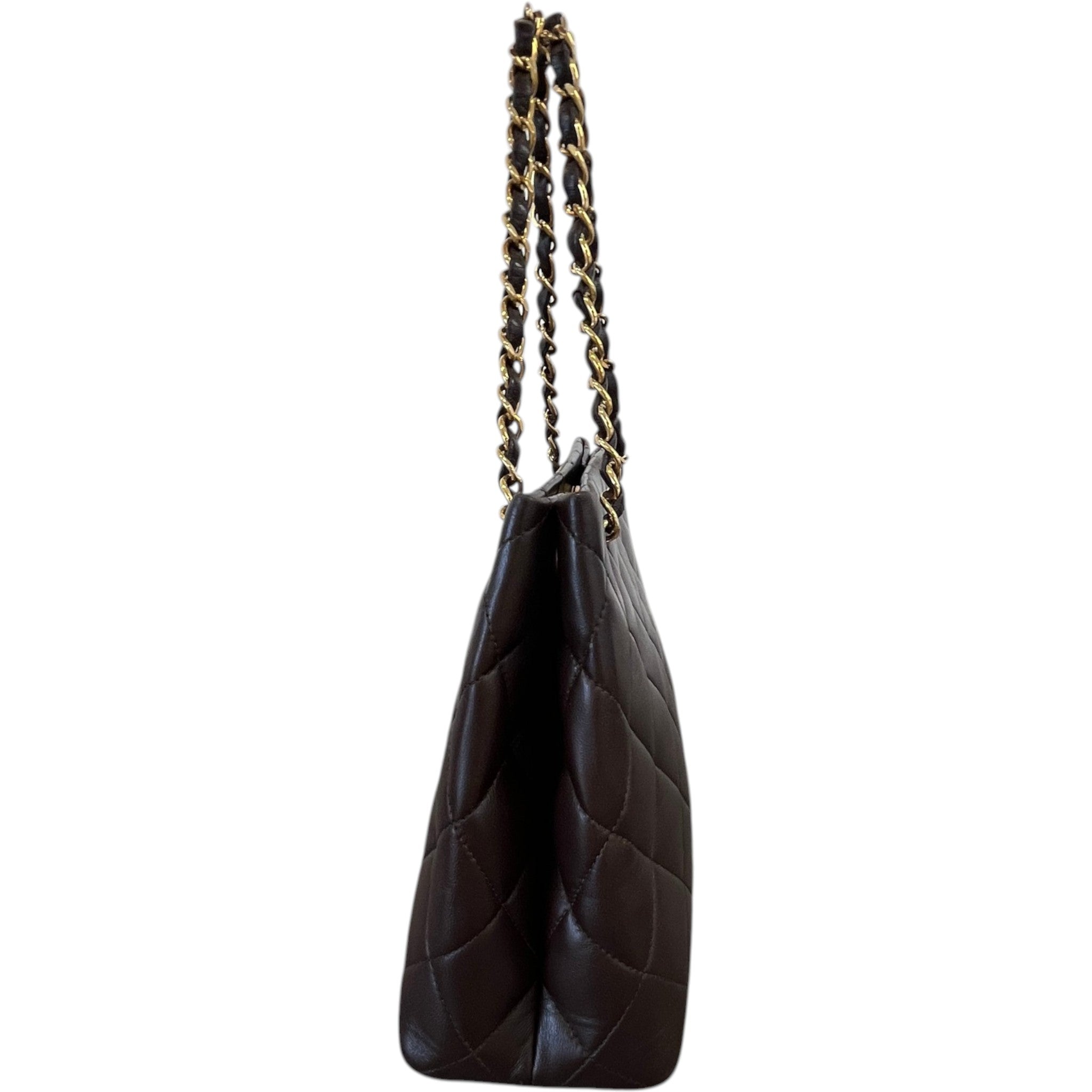 Women's Lambskin Cc Tote Bag Brown