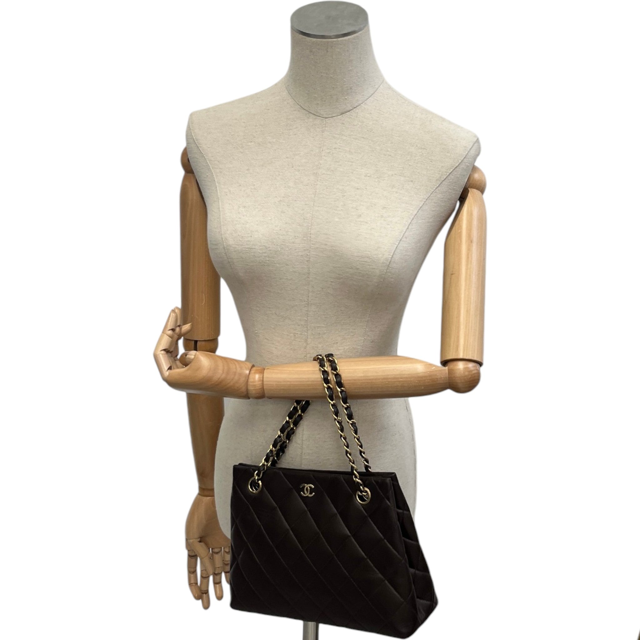 Women's Lambskin Cc Tote Bag Brown